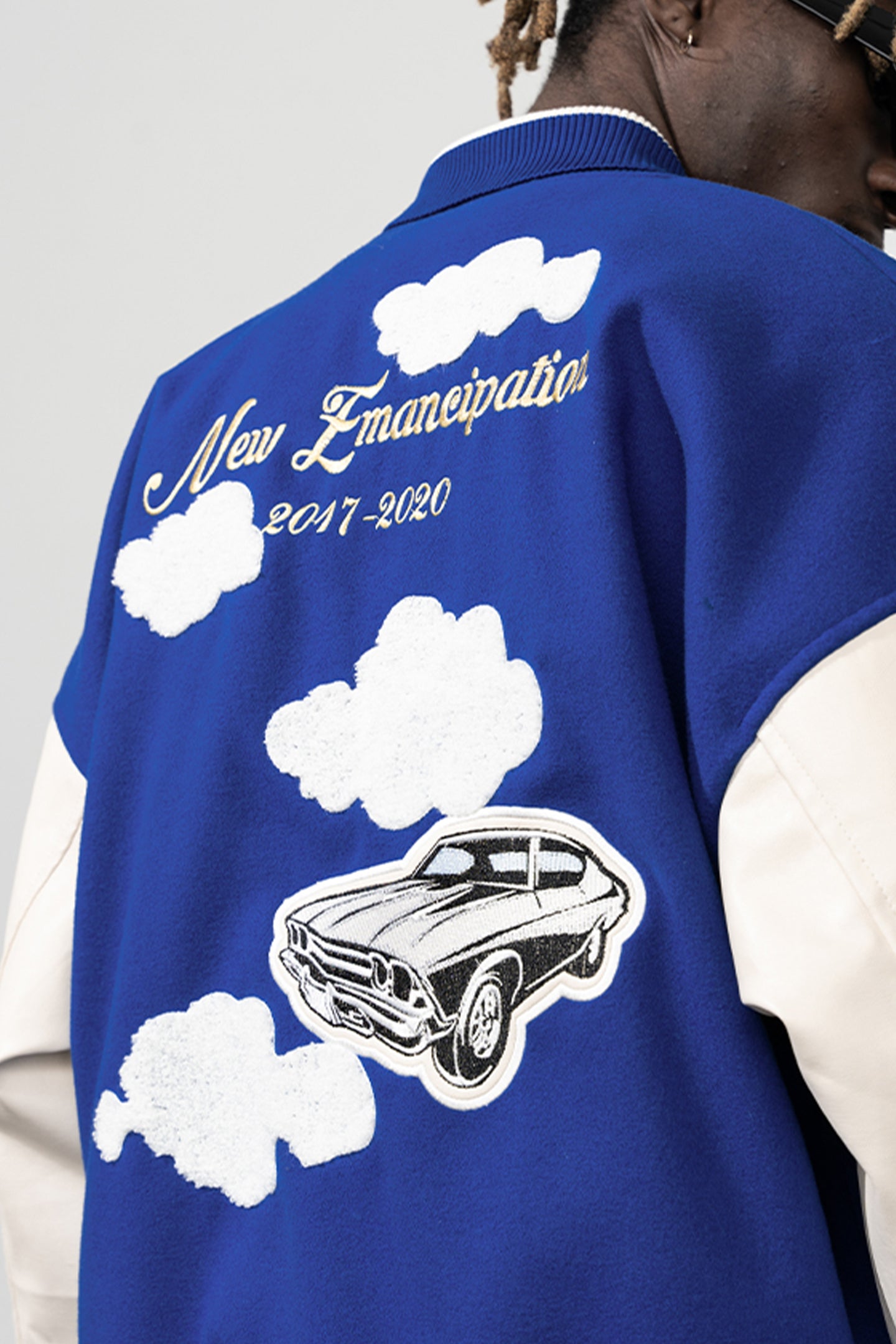 Hand-painted Star Embroidered Baseball Jersey - PSYLOS 1, Hand-painted Star Embroidered Baseball Jersey, Jacket, HARSH AND CRUEL, PSYLOS 1