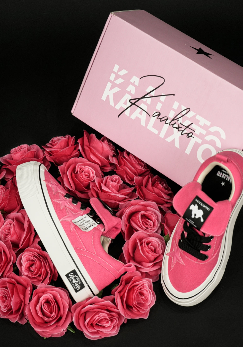 KAALIXTO丨Cheese Raspberry Pink Canvas Star Shoes - PSYLOS 1, KAALIXTO丨Cheese Raspberry Pink Canvas Star Shoes, Canvas Sneakers, KAALIXTO•JAPAN, PSYLOS 1