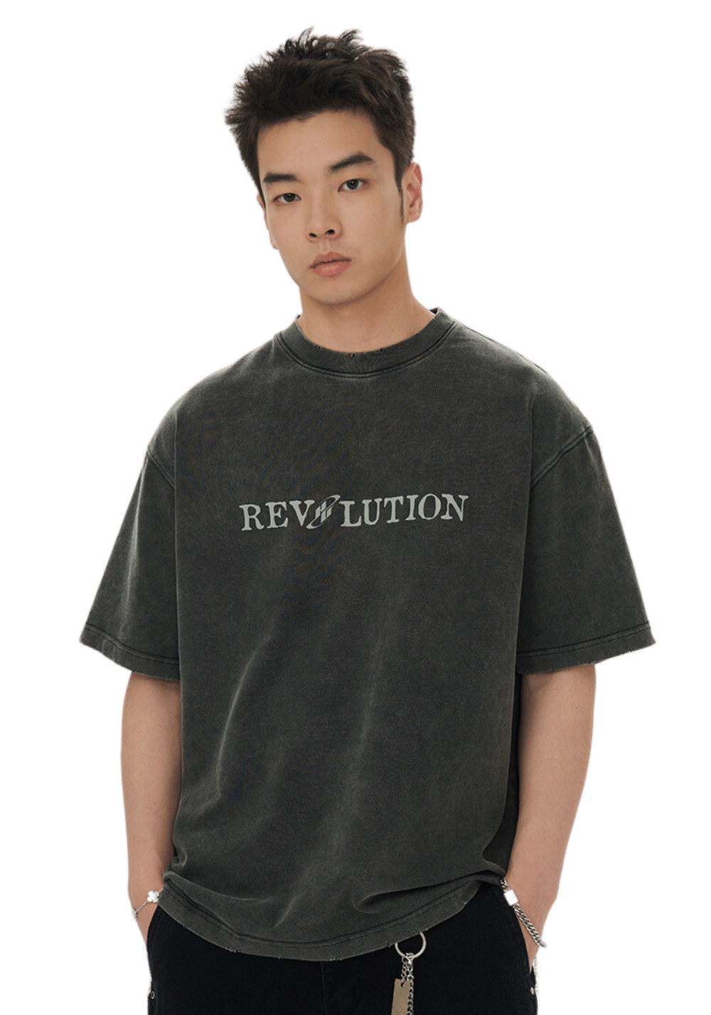 Revolutionary Statue Washed Print T-Shirt - PSYLOS 1, Revolutionary Statue Washed Print T-Shirt, T-Shirt, HARSH AND CRUEL, PSYLOS 1