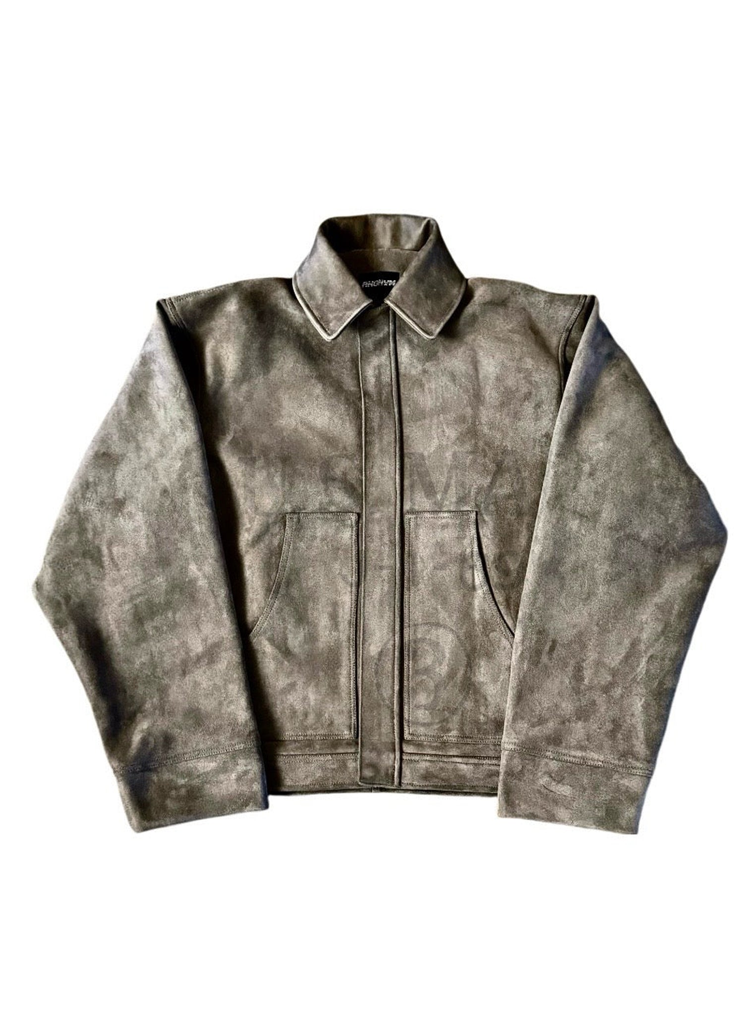 ANONYM 25SS "BEDLAM" Vintage Fabric Military Restraint Structure Suede Jacket - BEDLAM SKIN JKT