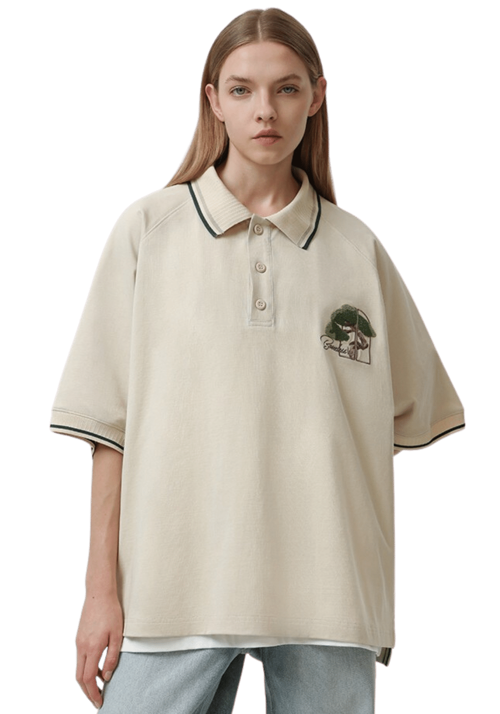 Embroidered Vintage Polo Shirt - PSYLOS 1, Embroidered Vintage Polo Shirt, T-Shirt, Boneless, PSYLOS 1