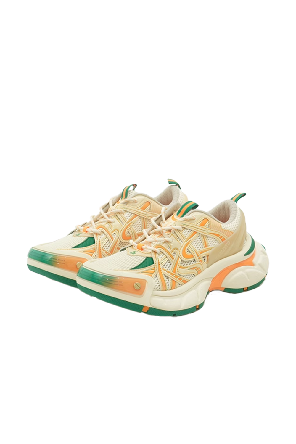 KAALIXTO丨Beige And Orange Color Matching Casual Breathable Dad Shoes - PSYLOS 1, KAALIXTO丨Beige And Orange Color Matching Casual Breathable Dad Shoes, Casual Sneakers, KAALIXTO•JAPAN, PSYLOS 1