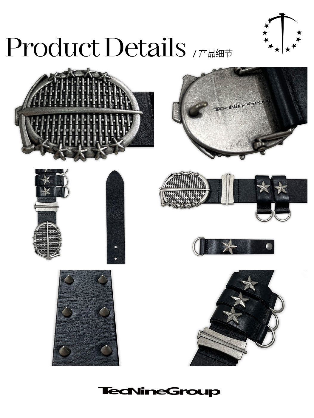 Rockstar Sterling Silver Plated Italian Imported Top-Grain Leather Belt - PSYLOS 1, Rockstar Sterling Silver Plated Italian Imported Top-Grain Leather Belt, Jacket, TecNineGroup, PSYLOS 1