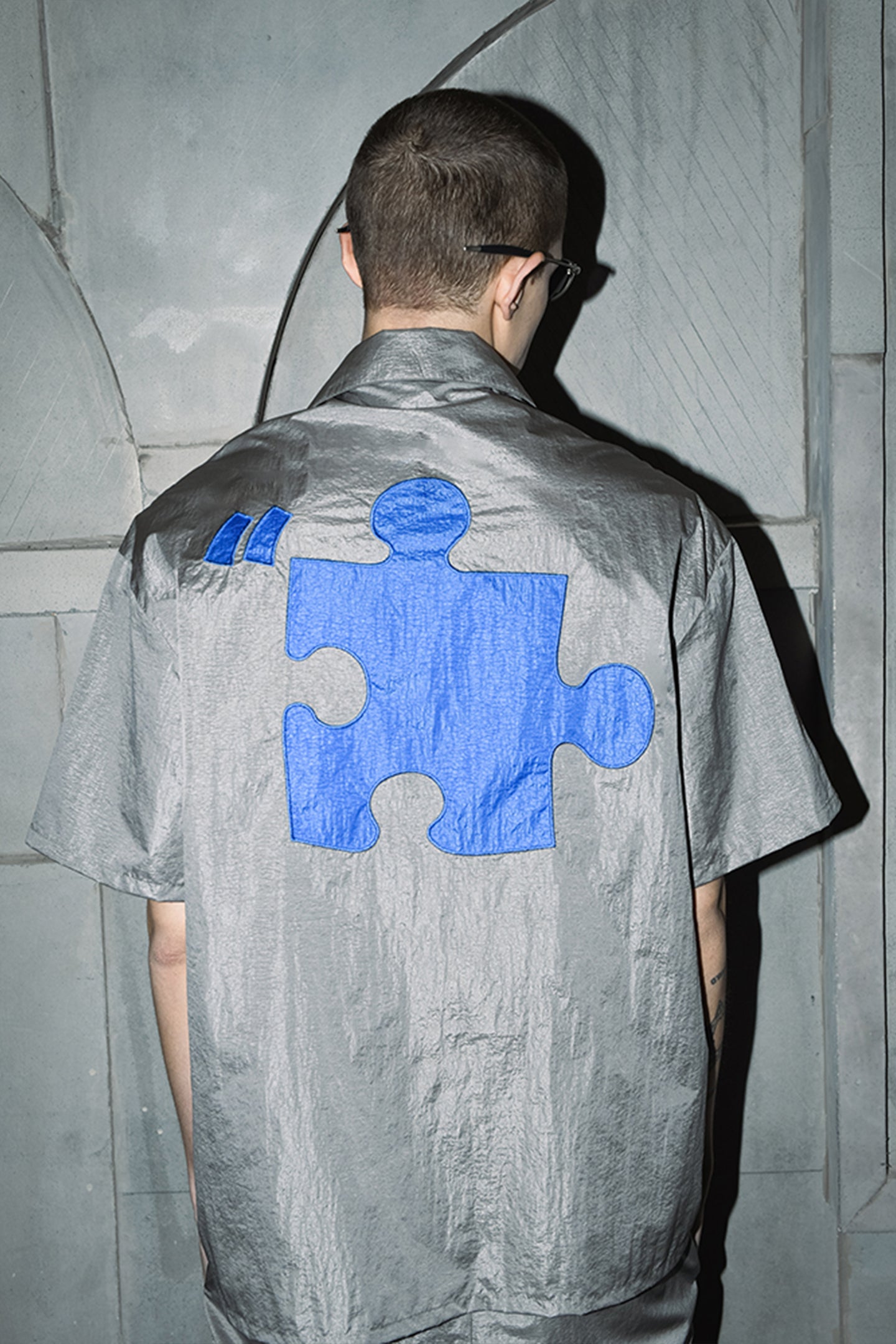 YADcrew | Specially Made Imitation Plastic Texture Thin Breathable Fabric Short Sleeve Shirt - PSYLOS 1, YADcrew | Specially Made Imitation Plastic Texture Thin Breathable Fabric Short Sleeve Shirt, T-Shirt, YADcrew•JAPAN, PSYLOS 1