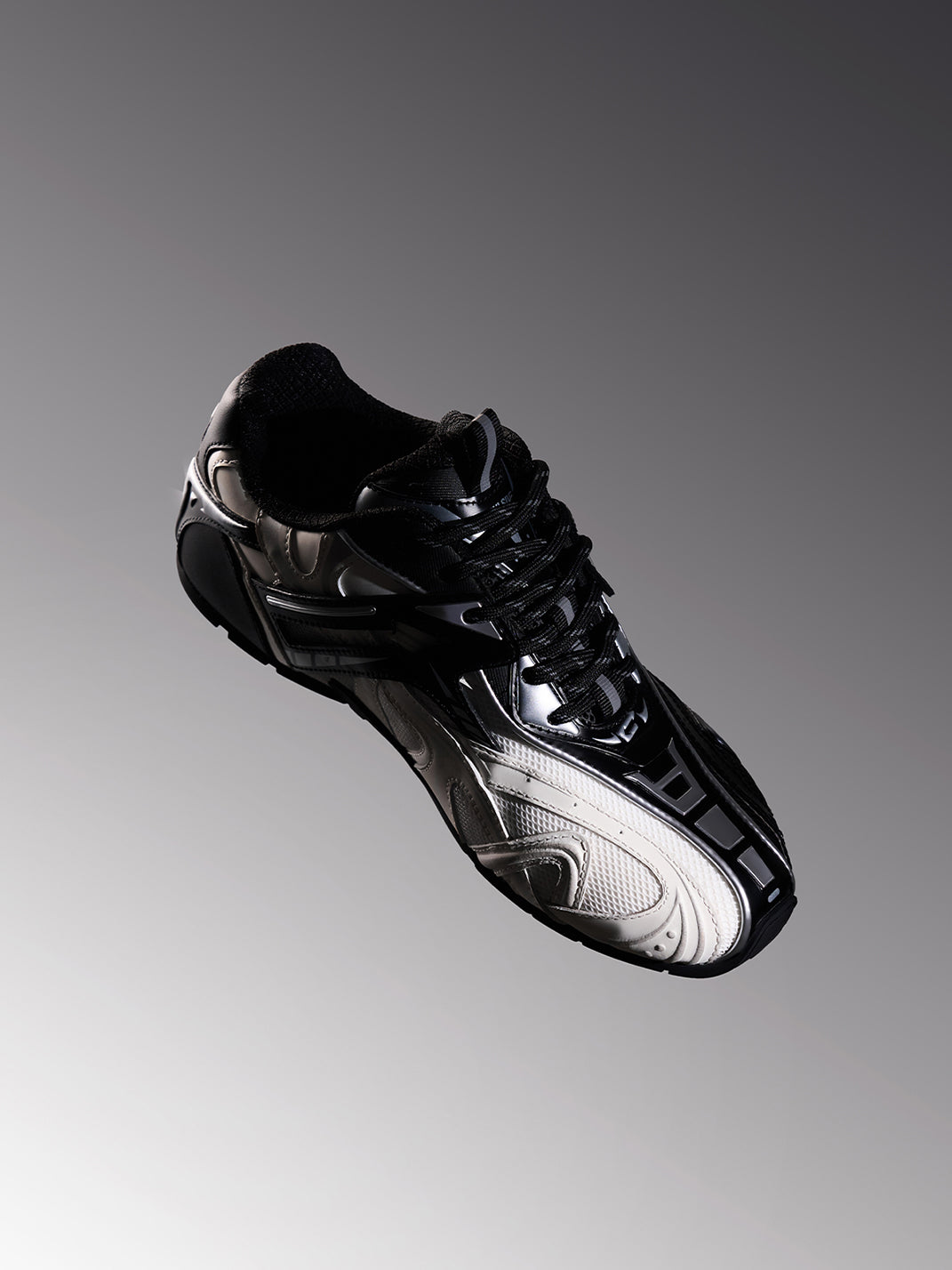 NEXT IMPULSIVE | Black White Techwear German Trainers - PSYLOS 1, NEXT IMPULSIVE | Black White Techwear German Trainers, Retro Trainers, NEXT IMPULSIVE•JAPAN, PSYLOS 1