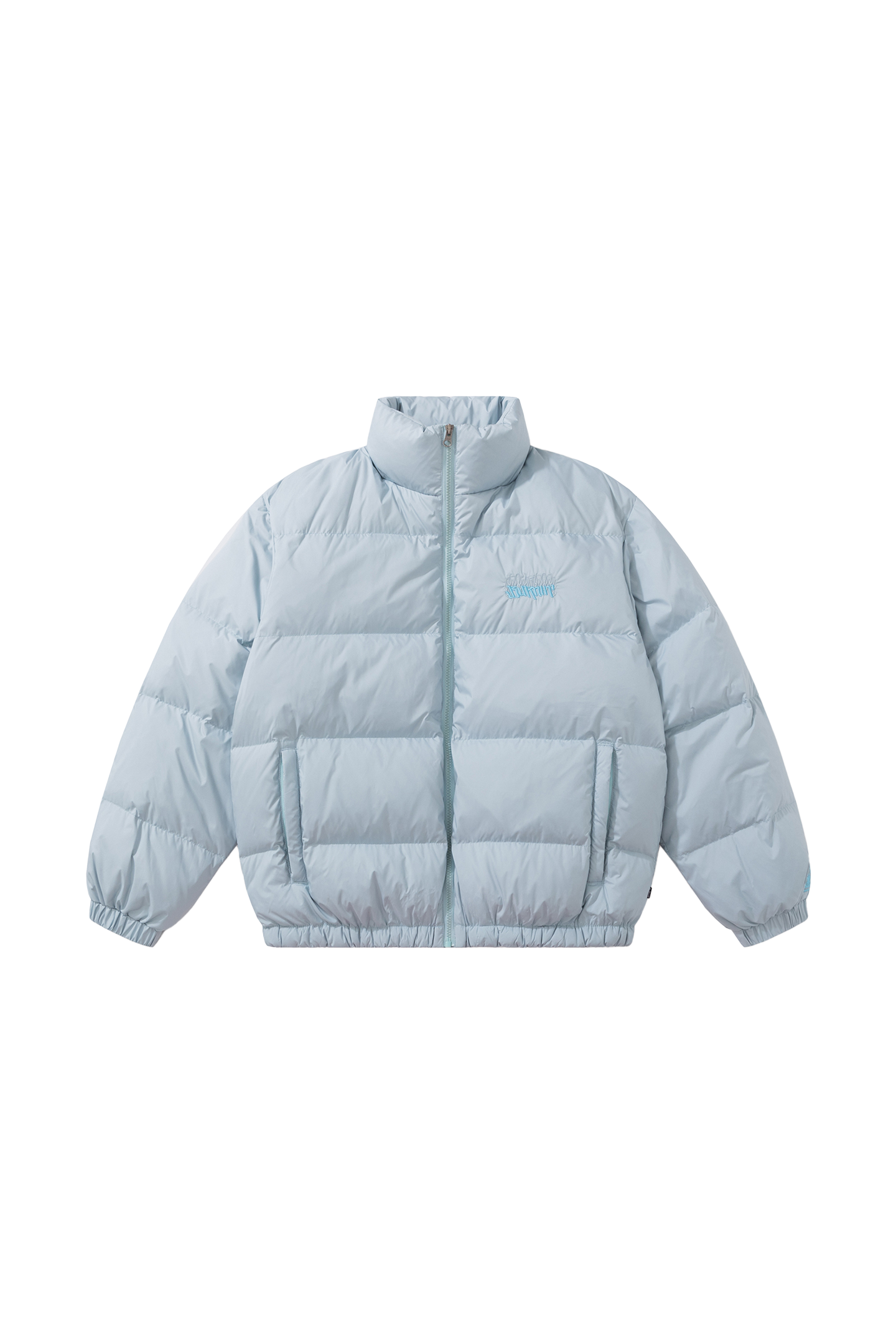 BURNIN * Horizontal Logo Flame Embroidery Down Jacket