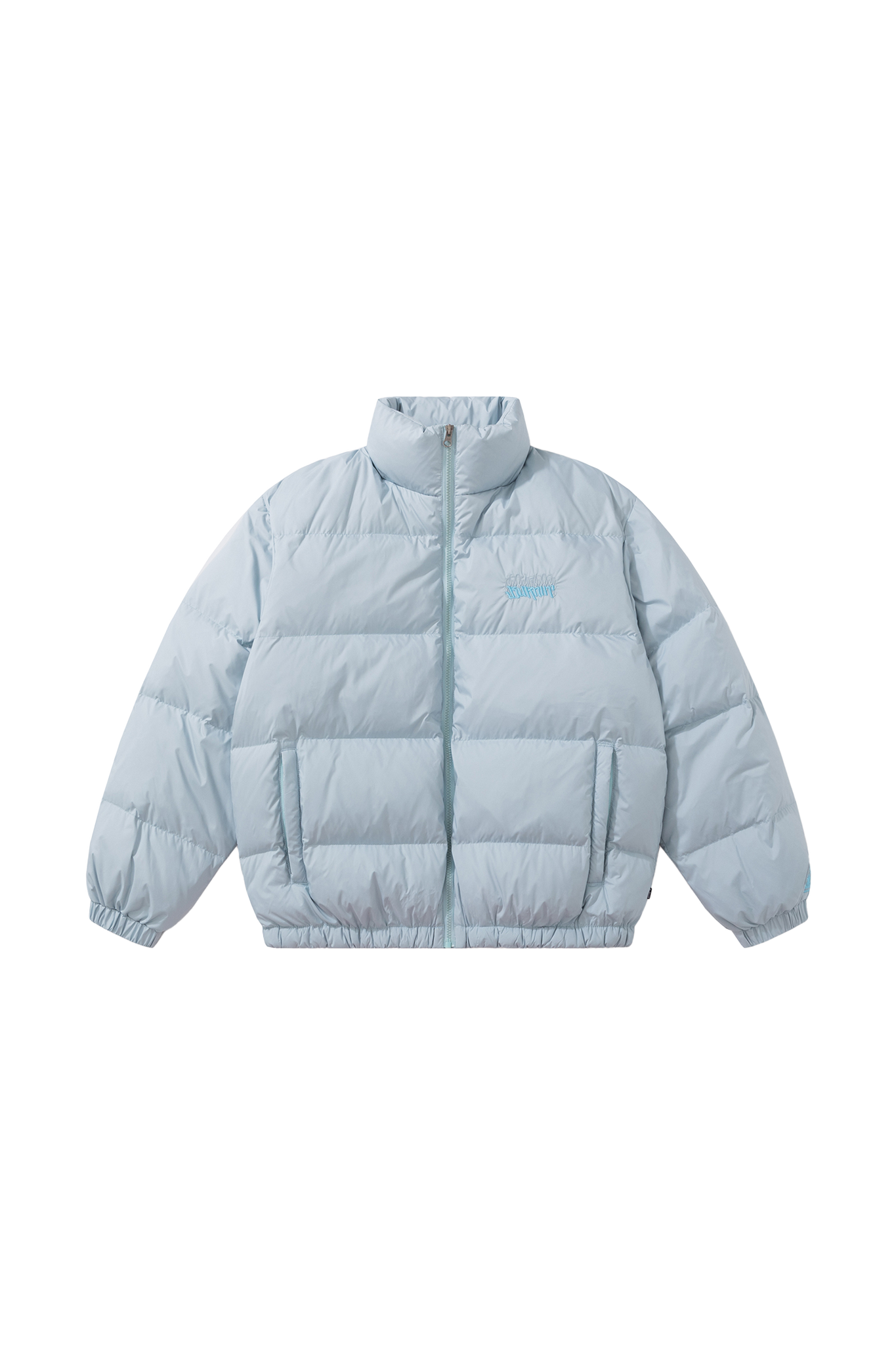 BURNIN * Horizontal Logo Flame Embroidery Down Jacket