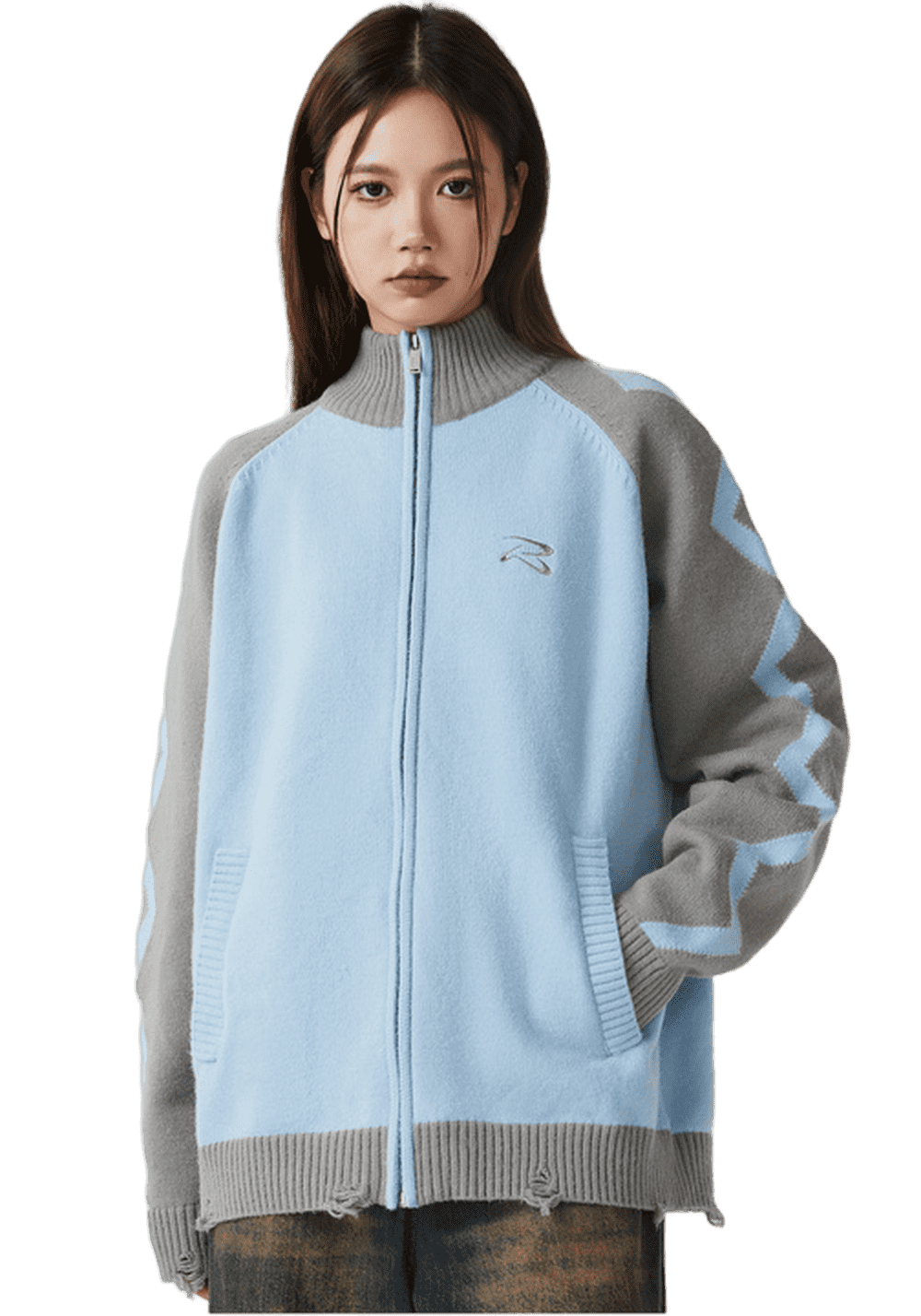 Rippled Raglan Sleeve Turtleneck Sweater - PSYLOS 1, Rippled Raglan Sleeve Turtleneck Sweater, Sweater, PCLP, PSYLOS 1
