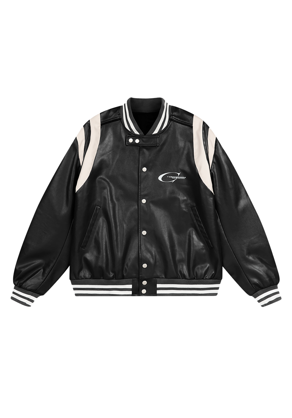 Contrasting Faux Leather Jacket - PSYLOS 1, Contrasting Faux Leather Jacket, Jacket, HARSH AND CRUEL, PSYLOS 1