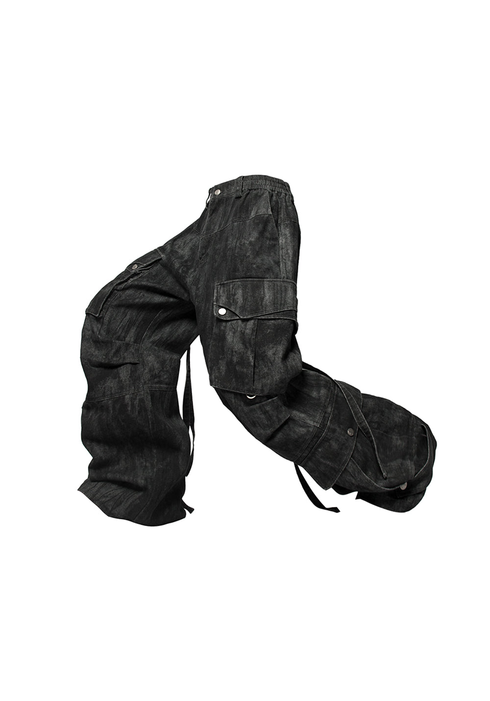 RELABEL丨Washed Multi-Pocket Gunmetal Pants - PSYLOS 1, RELABEL丨Washed Multi-Pocket Gunmetal Pants, Pants, RELABEL, PSYLOS 1