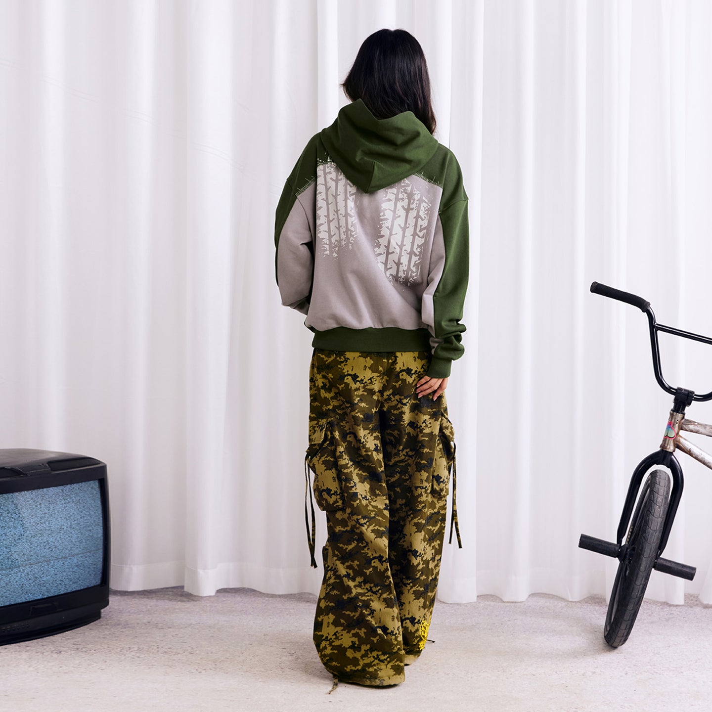 BURNIN*Phantom Logo Contrast Tire Print Hoodie - PSYLOS 1, BURNIN*Phantom Logo Contrast Tire Print Hoodie, Hoodie, Burnin, PSYLOS 1