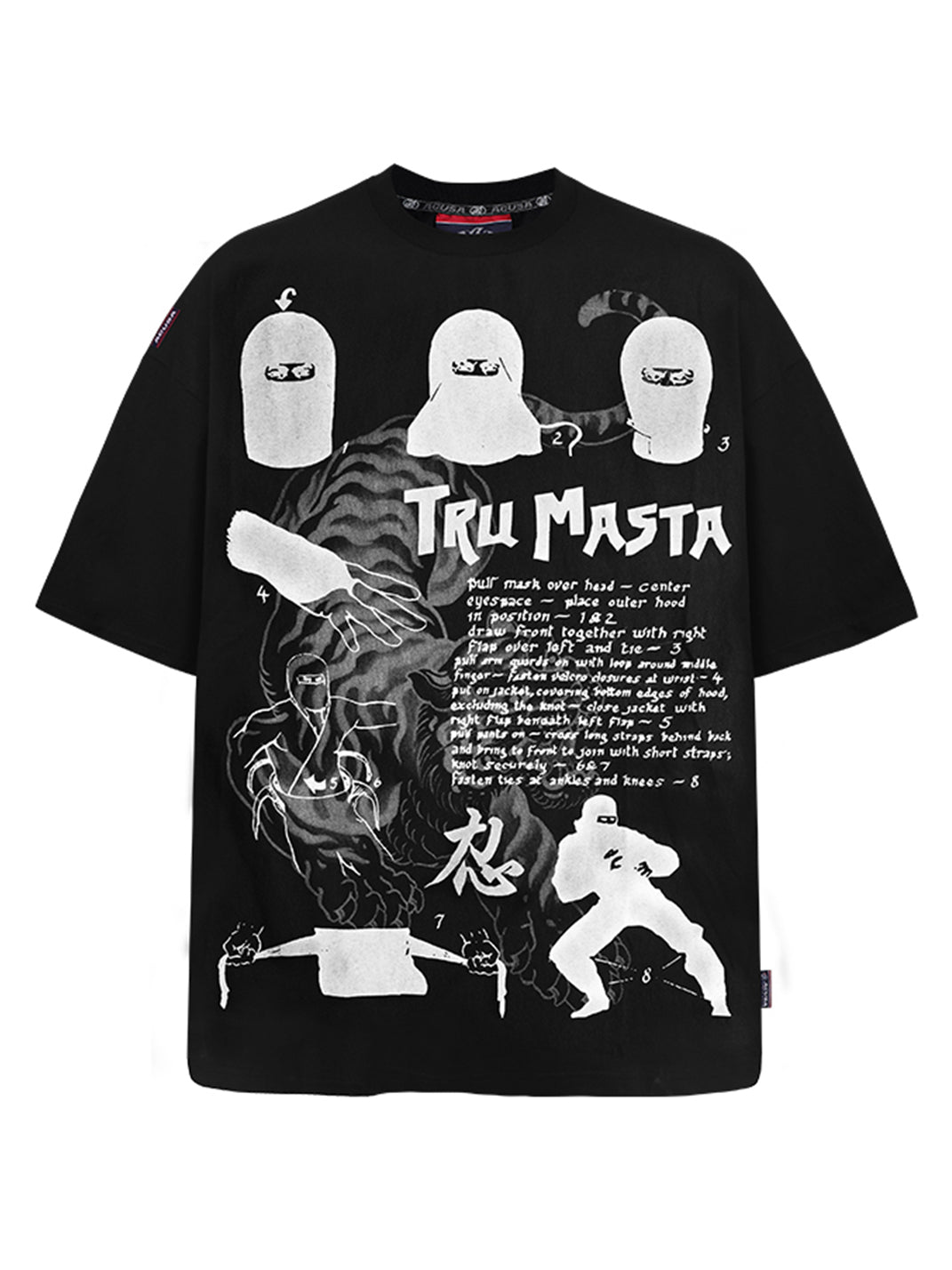 ACUSA | "TRU NINJA MASTA" Oversized Cotton Tee - PSYLOS 1, ACUSA | "TRU NINJA MASTA" Oversized Cotton Tee, Tops, ACUSA, PSYLOS 1