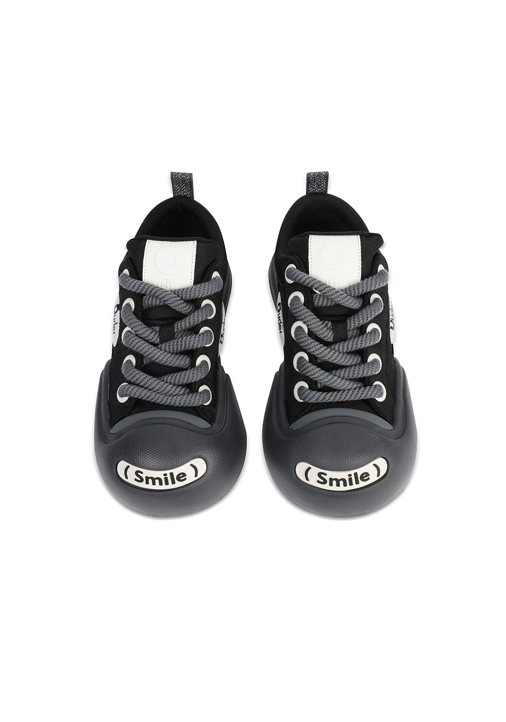 OUDER丨Smile Open Smile Big Head Canvas Shoes-Black - PSYLOS 1, OUDER丨Smile Open Smile Big Head Canvas Shoes-Black, Canvas Sneakers, OUDER, PSYLOS 1