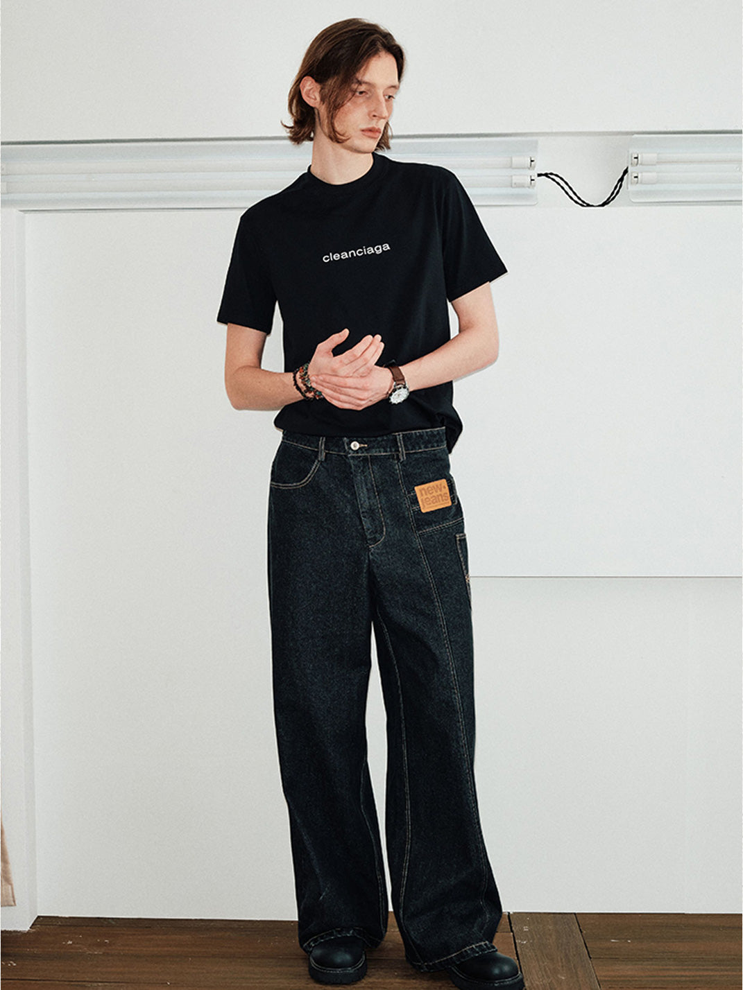 KREATE | Deconstruct Series Asymmetrical Straight Leg Jeans - PSYLOS 1, KREATE | Deconstruct Series Asymmetrical Straight Leg Jeans, Bottoms, KREATE, PSYLOS 1