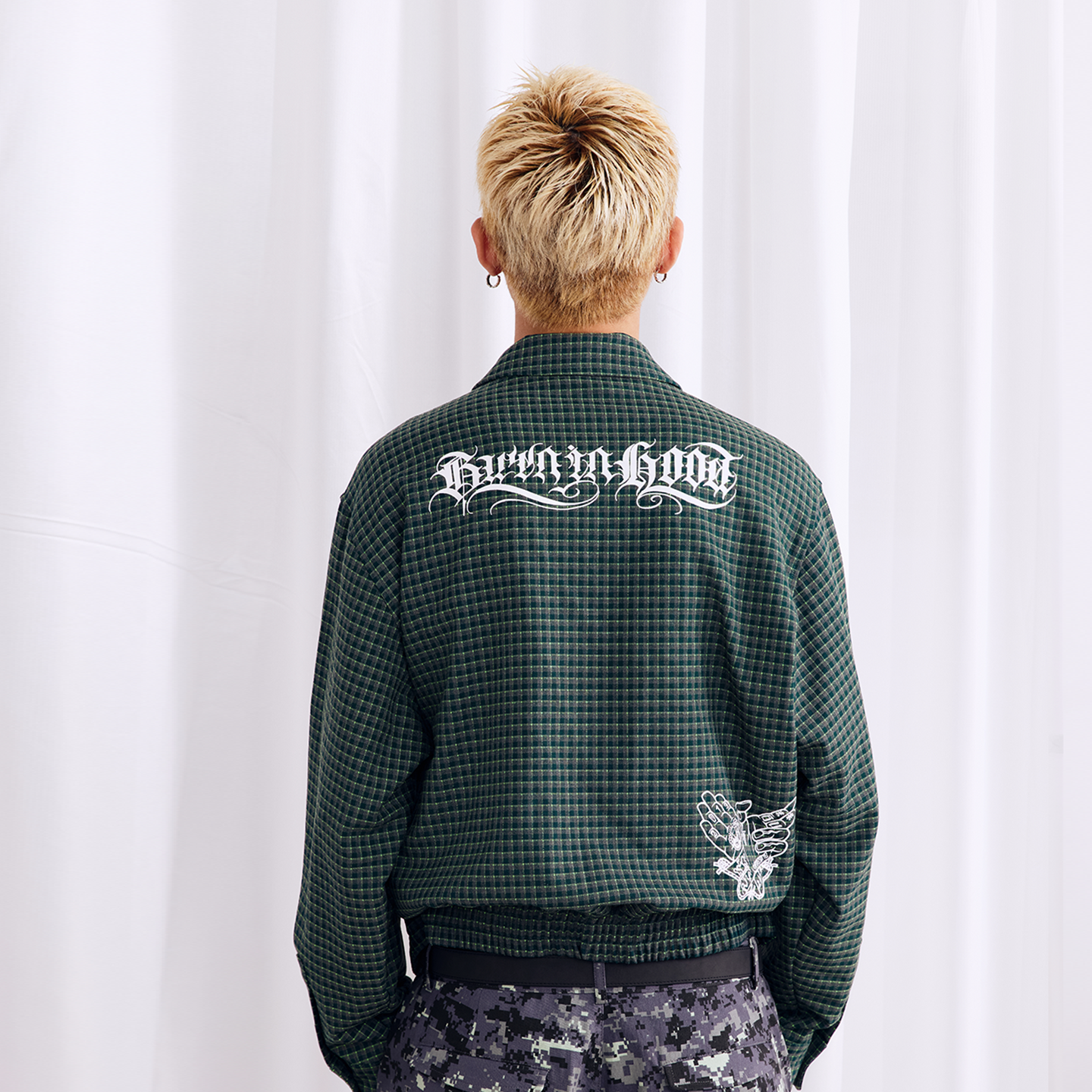 BURNIN Plaid Fake Two-piece Community Culture Jacket - PSYLOS 1, BURNIN Plaid Fake Two-piece Community Culture Jacket, Jacket, Burnin, PSYLOS 1