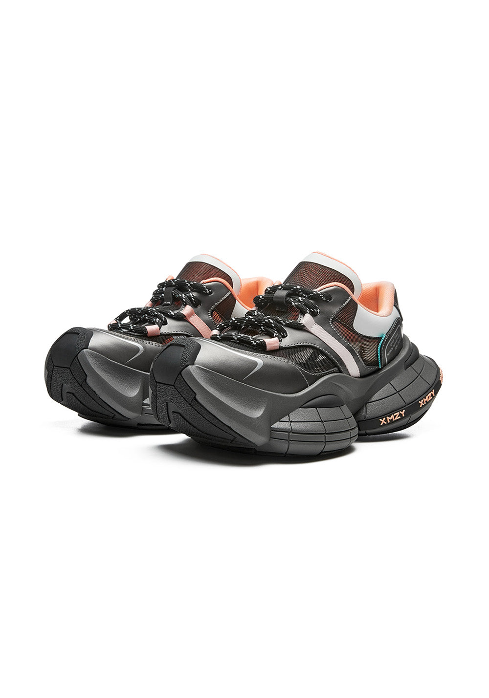 XMZY Brocade Platform Sneakers-Black