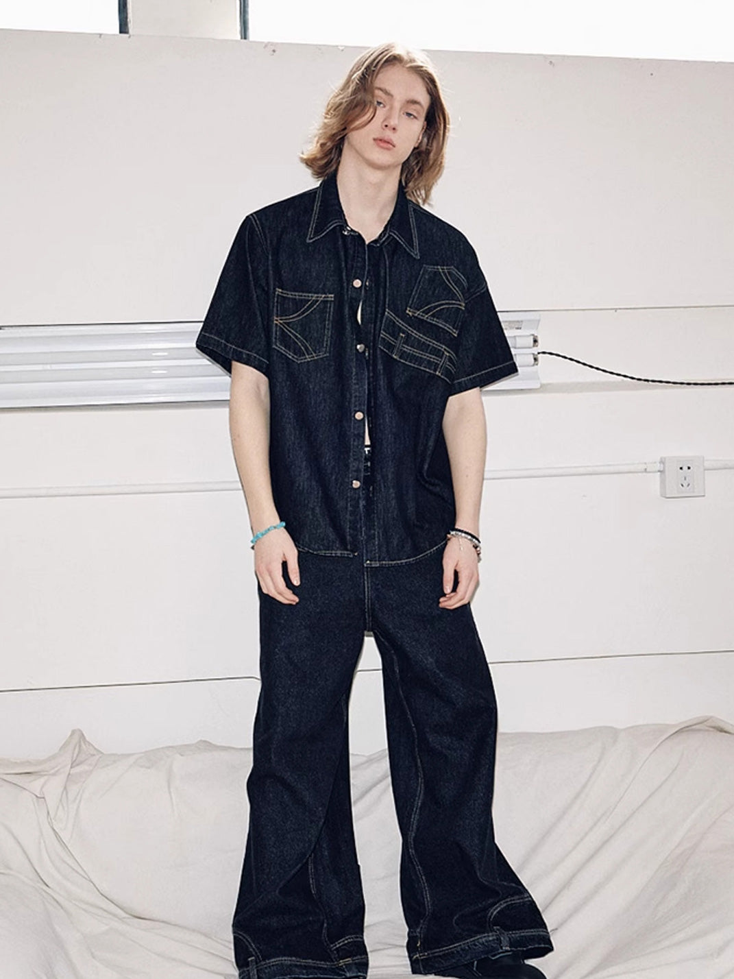 KREATE | Deconstruct Series Up-Side-Down Pocket Loose Fit Jeans - PSYLOS 1, KREATE | Deconstruct Series Up-Side-Down Pocket Loose Fit Jeans, Bottoms, KREATE, PSYLOS 1