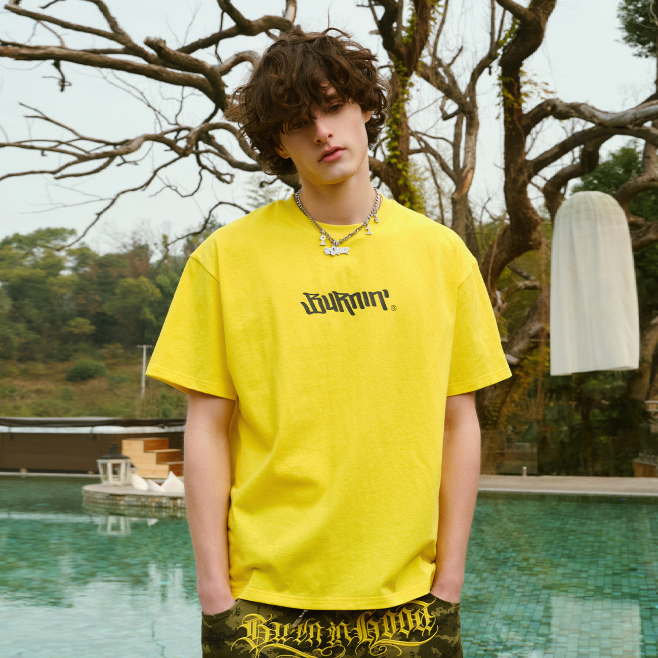 BURNIN HORIZONTAL LOGO CHEST SHORT SLEEVE T-SHIRT - PSYLOS 1, BURNIN HORIZONTAL LOGO CHEST SHORT SLEEVE T-SHIRT, T-Shirt, Burnin, PSYLOS 1