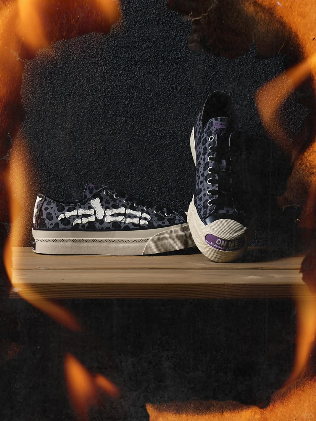 T/C MADE│S45 Smiley Low-Tops - Leopard/Bone Canvas Shoes with Thick Sole - PSYLOS 1, T/C MADE│S45 Smiley Low-Tops - Leopard/Bone Canvas Shoes with Thick Sole, Canvas Sneakers, T/C MADE, PSYLOS 1