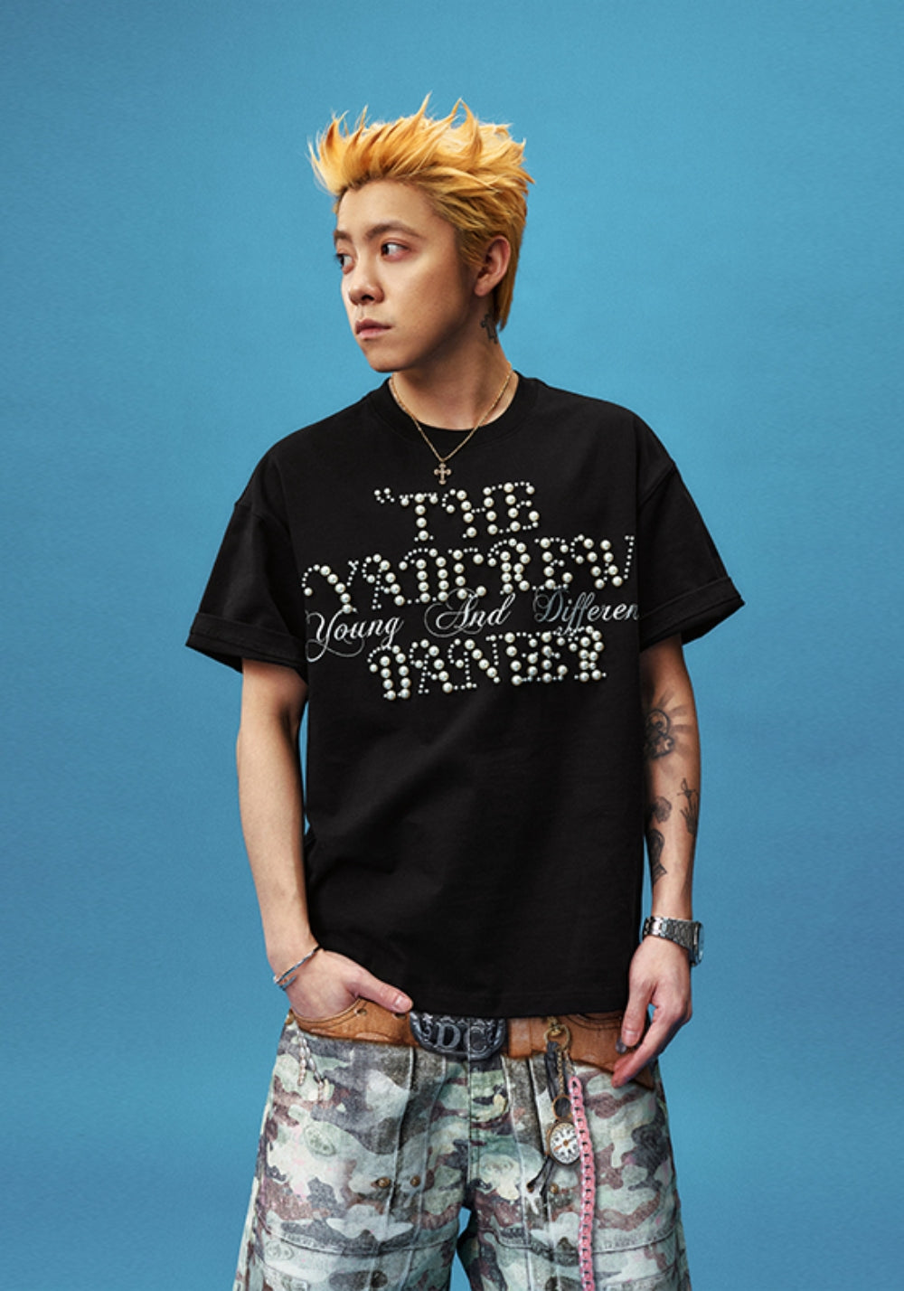 YADcrew丨YADcrew Pearl Slogan Tee-Black - PSYLOS 1, YADcrew丨YADcrew Pearl Slogan Tee-Black, T-Shirt, YADcrew, PSYLOS 1