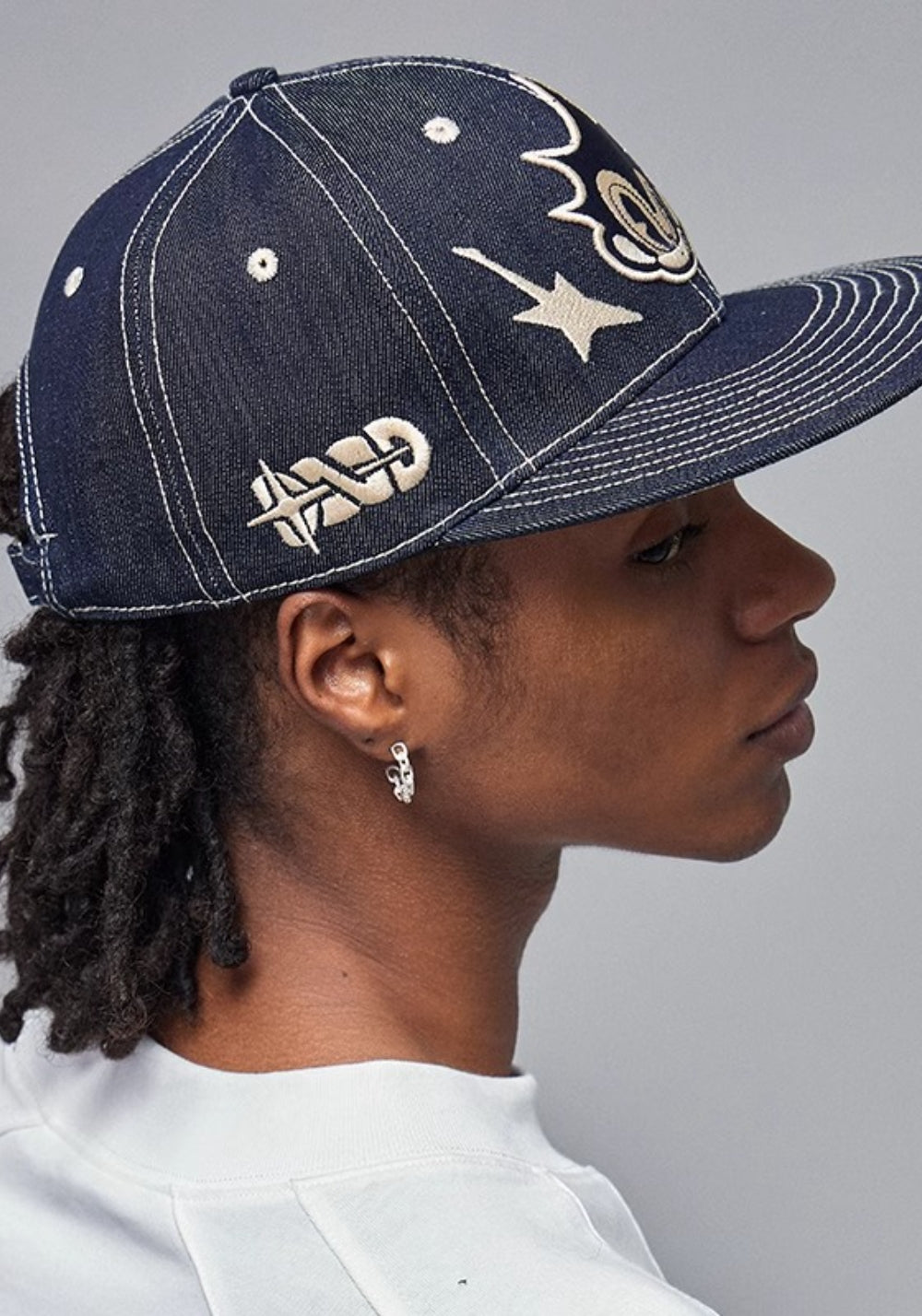 DND4DES丨Embroidered Denim Cap - PSYLOS 1, DND4DES丨Embroidered Denim Cap, cap, DND4DES•JAPAN, PSYLOS 1