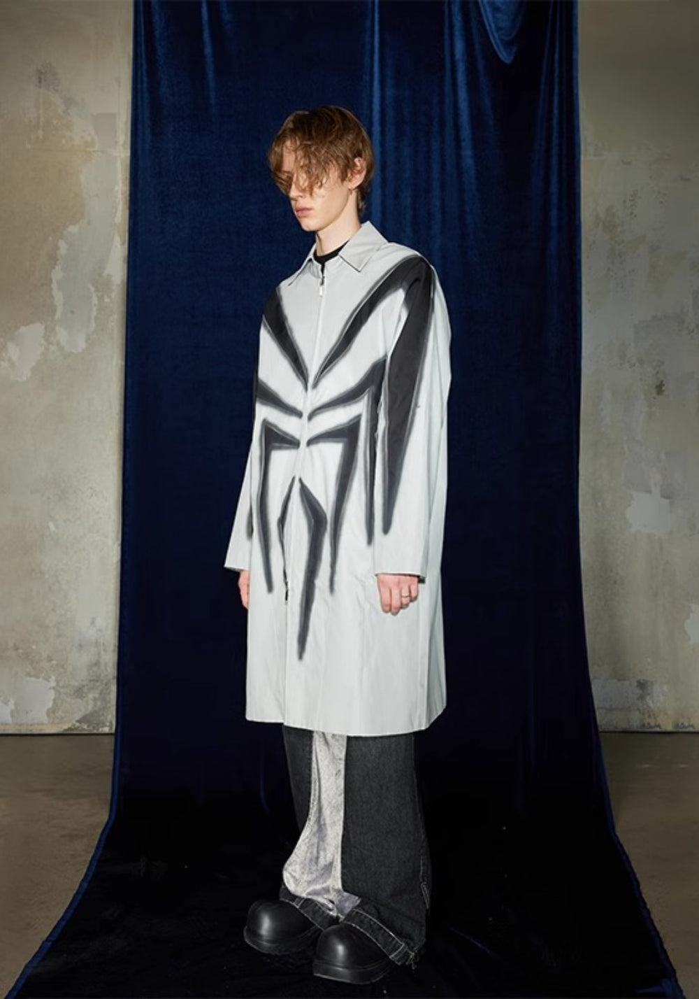 DND4DES丨Spider Print Trench Coat - PSYLOS 1, DND4DES丨Spider Print Trench Coat, Coat, DND4DES•JAPAN, PSYLOS 1