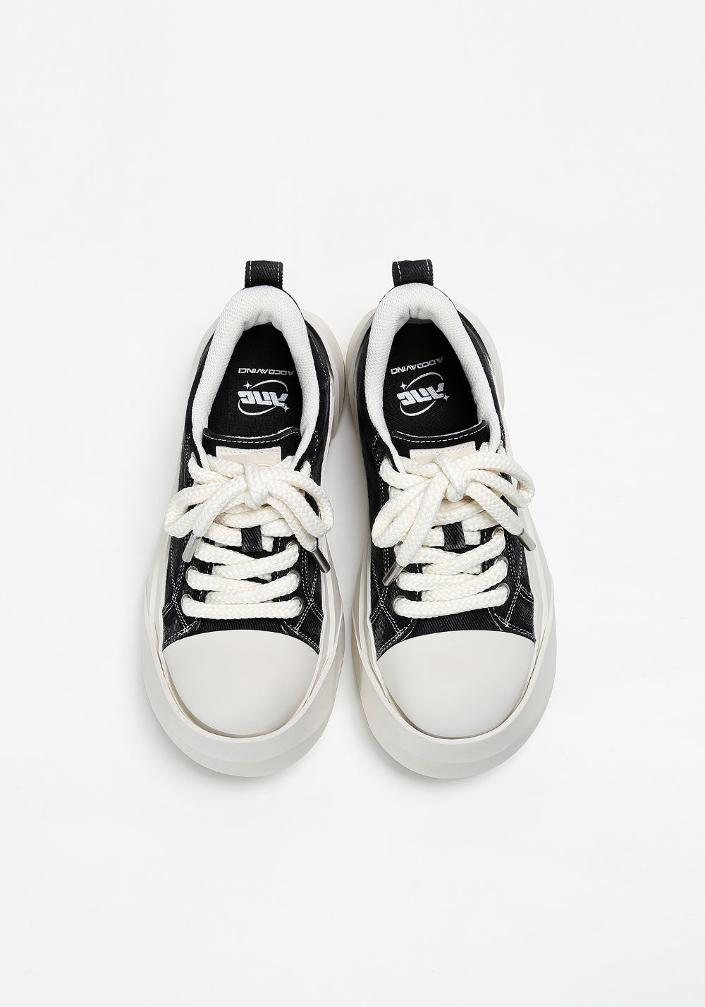 ADC丨Bare Look Washed Denim Platform Sneakers - PSYLOS 1, ADC丨Bare Look Washed Denim Platform Sneakers, Chunky Sneakers, ADC, PSYLOS 1