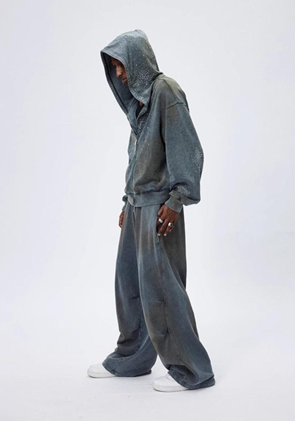 DND4DES丨Colorful Rhinestone Washed Distressed Hoodie - PSYLOS 1, DND4DES丨Colorful Rhinestone Washed Distressed Hoodie, Hoodie, DND4DES•JAPAN, PSYLOS 1