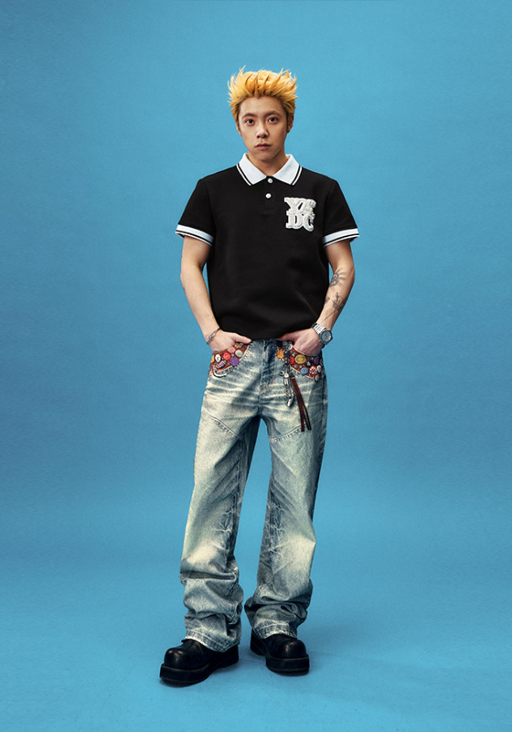 YADcrew丨YADcrew Bottlecap Badge Pants - PSYLOS 1, YADcrew丨YADcrew Bottlecap Badge Pants, Pants, YADcrew, PSYLOS 1