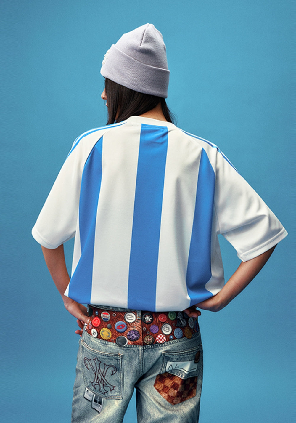 YADcrew丨YADcrew Lace Dove Stripe Tee-Blue - PSYLOS 1, YADcrew丨YADcrew Lace Dove Stripe Tee-Blue, T-Shirt, YADcrew, PSYLOS 1