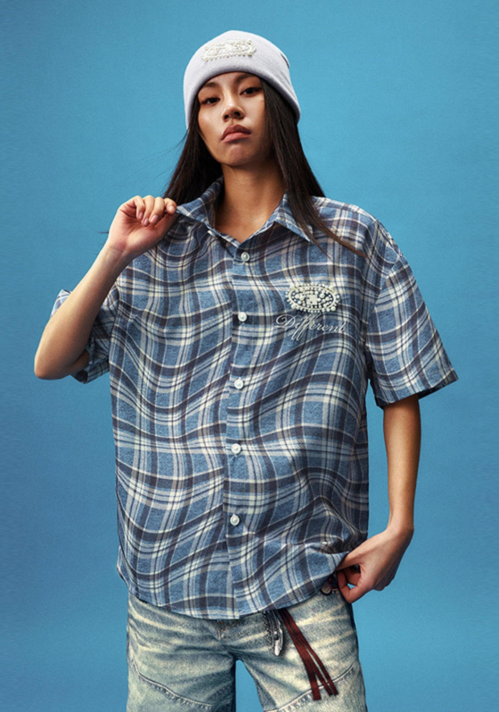YADcrew丨YADcrew Distorted Check Shirt - PSYLOS 1, YADcrew丨YADcrew Distorted Check Shirt, Shirt, YADcrew, PSYLOS 1