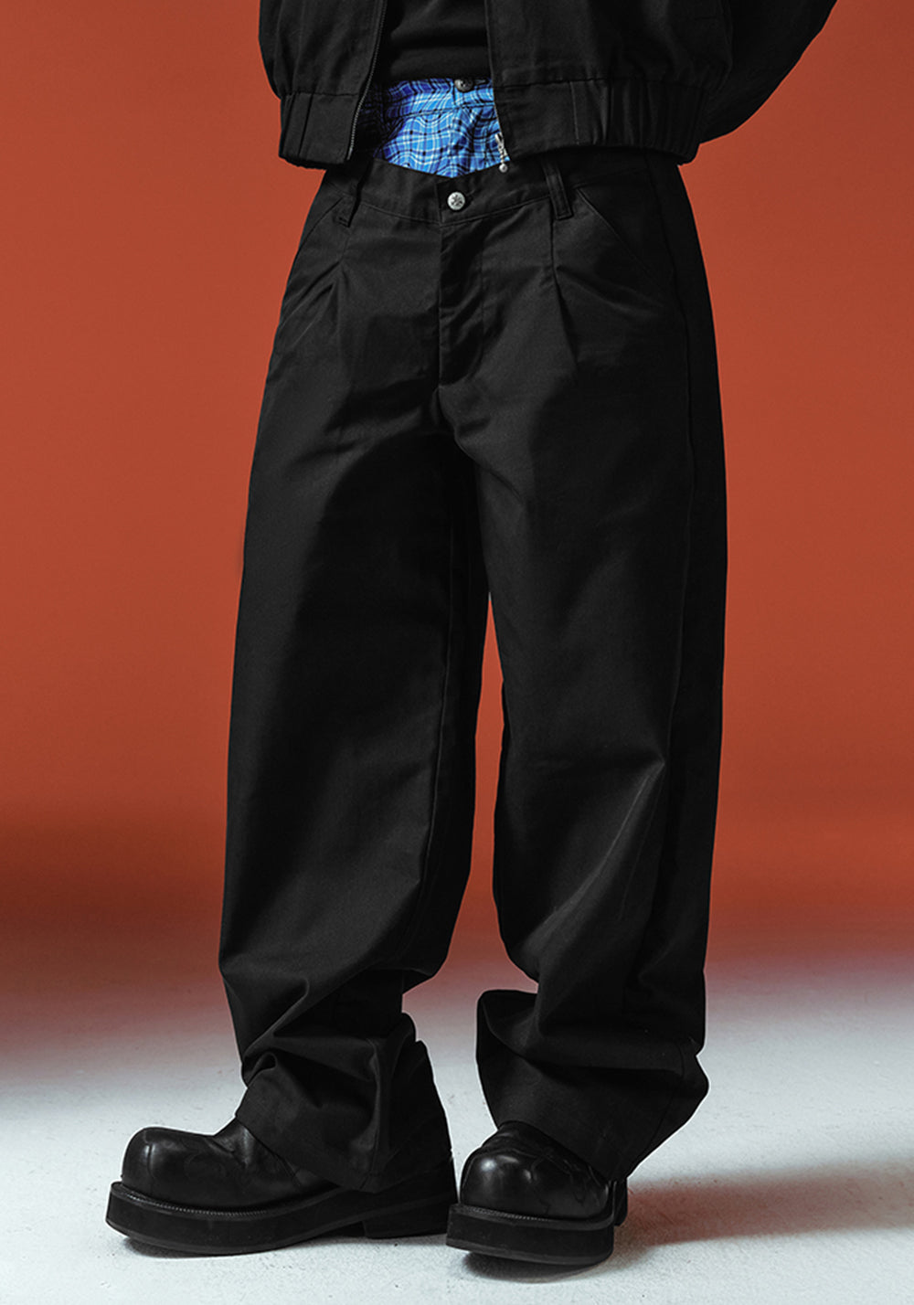 YADcrew丨Twin Waist Twisted Plaid Scimitar Pants - PSYLOS 1, YADcrew丨Twin Waist Twisted Plaid Scimitar Pants, Pants, YADcrew•JAPAN, PSYLOS 1