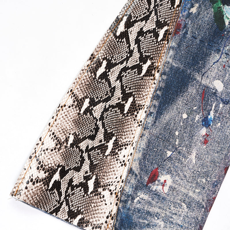 GLACIERBOY丨"RAP STAR" SERIES  Snake Waxed Jeans - PSYLOS 1, GLACIERBOY丨"RAP STAR" SERIES  Snake Waxed Jeans, Jeans, GLACIERBOY•JAPAN, PSYLOS 1