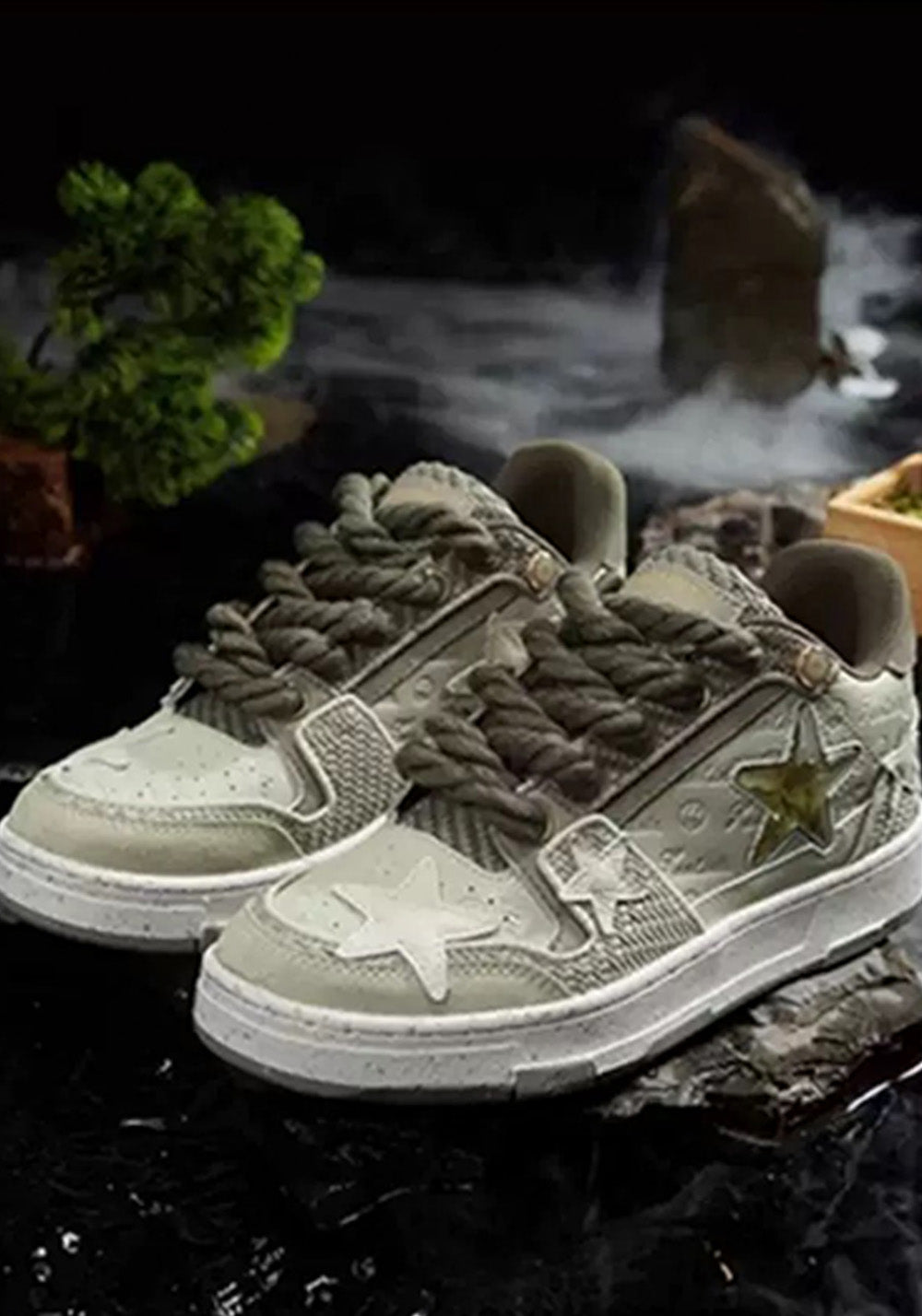 KAALIXTO丨Retro Star Sneakers-West Lake Longjing Tea - PSYLOS 1, KAALIXTO丨Retro Star Sneakers-West Lake Longjing Tea, Skate Shoes, Hype States Sale, PSYLOS 1
