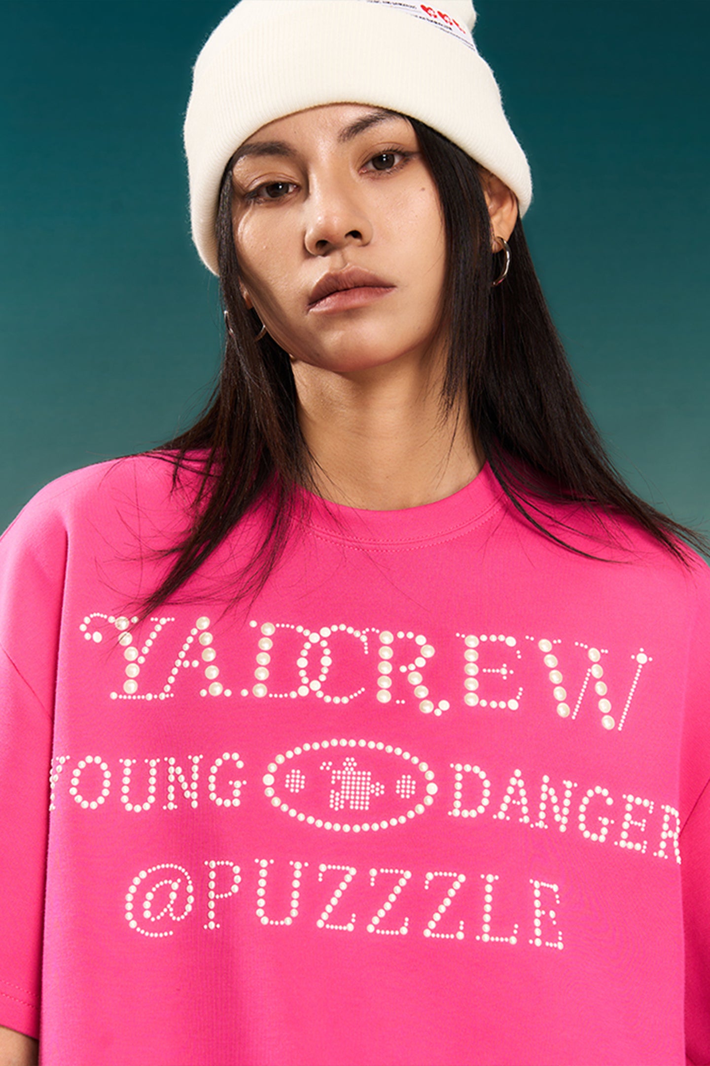 YADcrew | Pearl Typography Short-Sleeved T-shirt - PSYLOS 1, YADcrew | Pearl Typography Short-Sleeved T-shirt, T-Shirt, YADcrew•JAPAN, PSYLOS 1