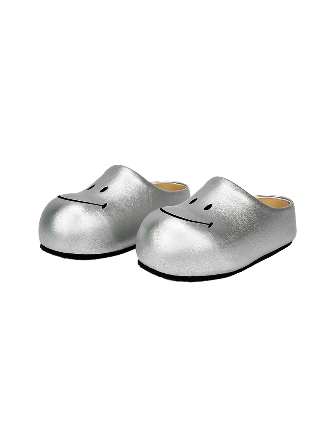 SMILEY | Chunky Slip-On Mule Sandals-Silver - PSYLOS 1, SMILEY | Chunky Slip-On Mule Sandals-Silver, Sandals, SMILEY•JAPAN, PSYLOS 1