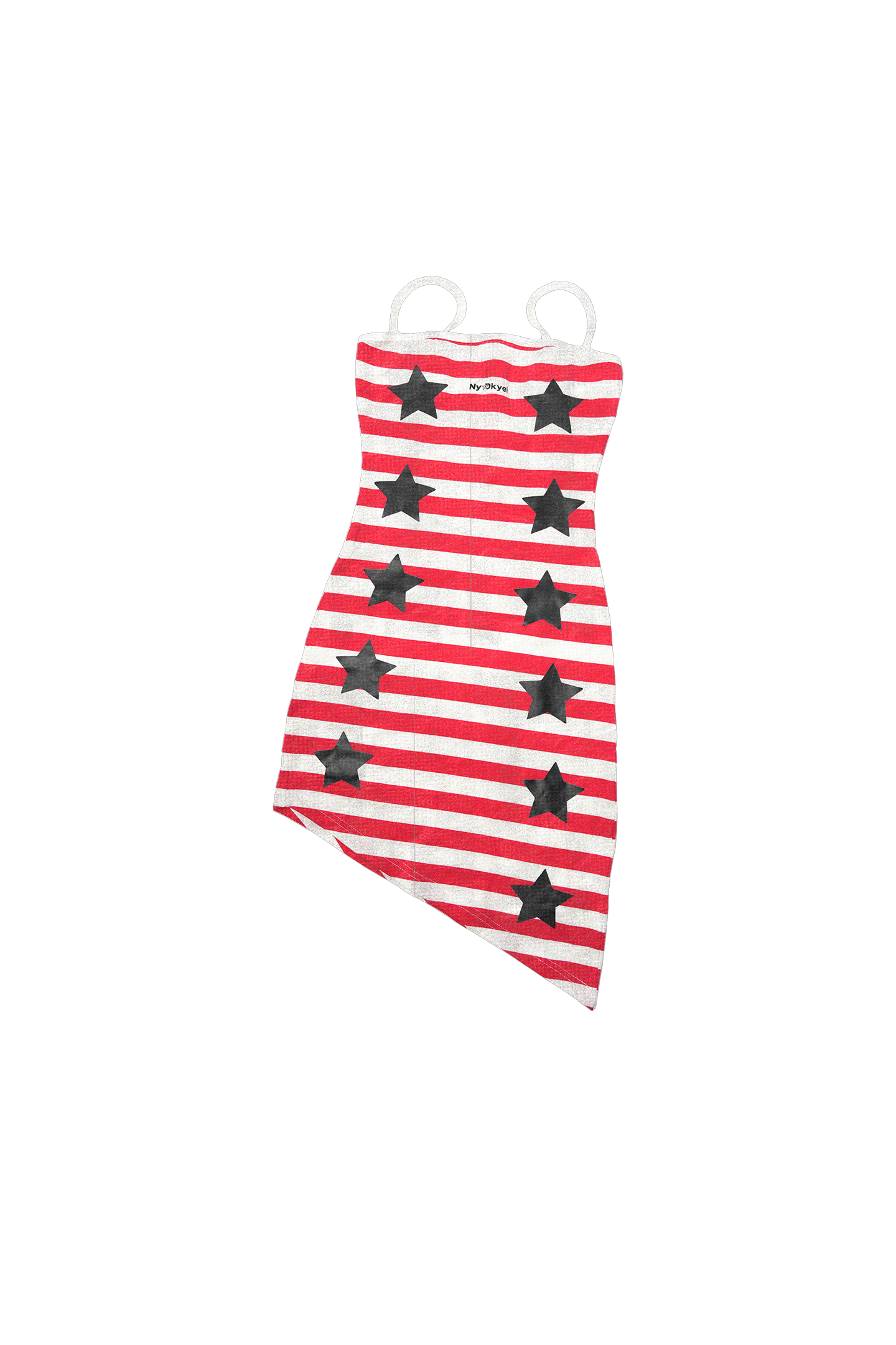 Retro Star Stripe Asym Dress - PSYLOS 1, Retro Star Stripe Asym Dress, Tank Top, NyDkyel, PSYLOS 1