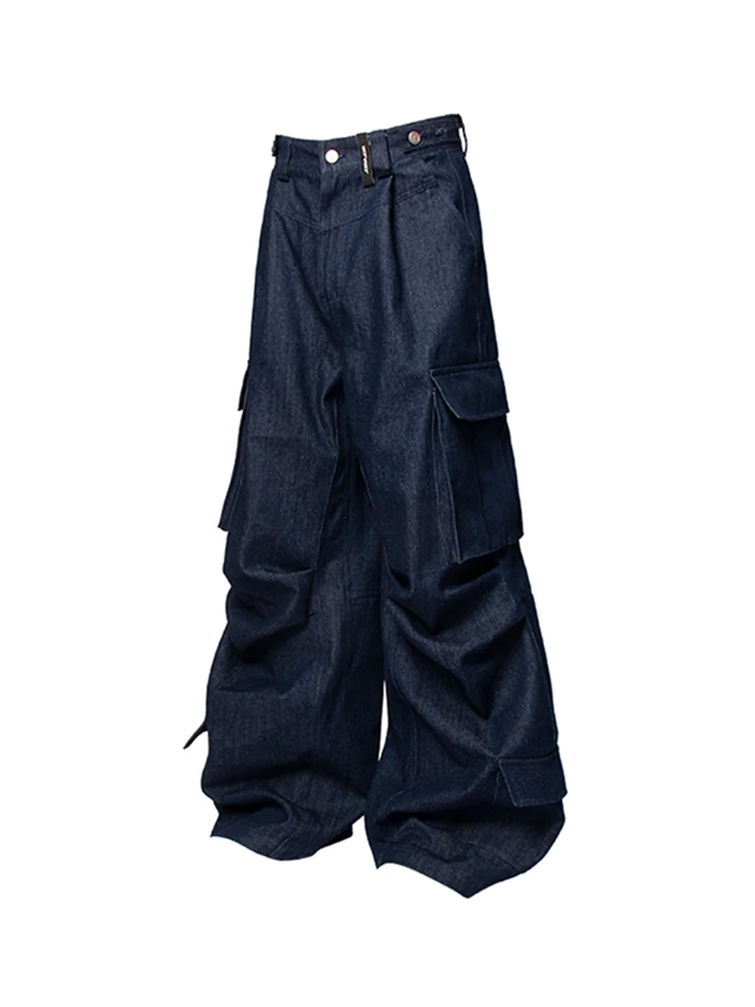 RELABEL丨Jeans de cinta plisada con silueta lavada