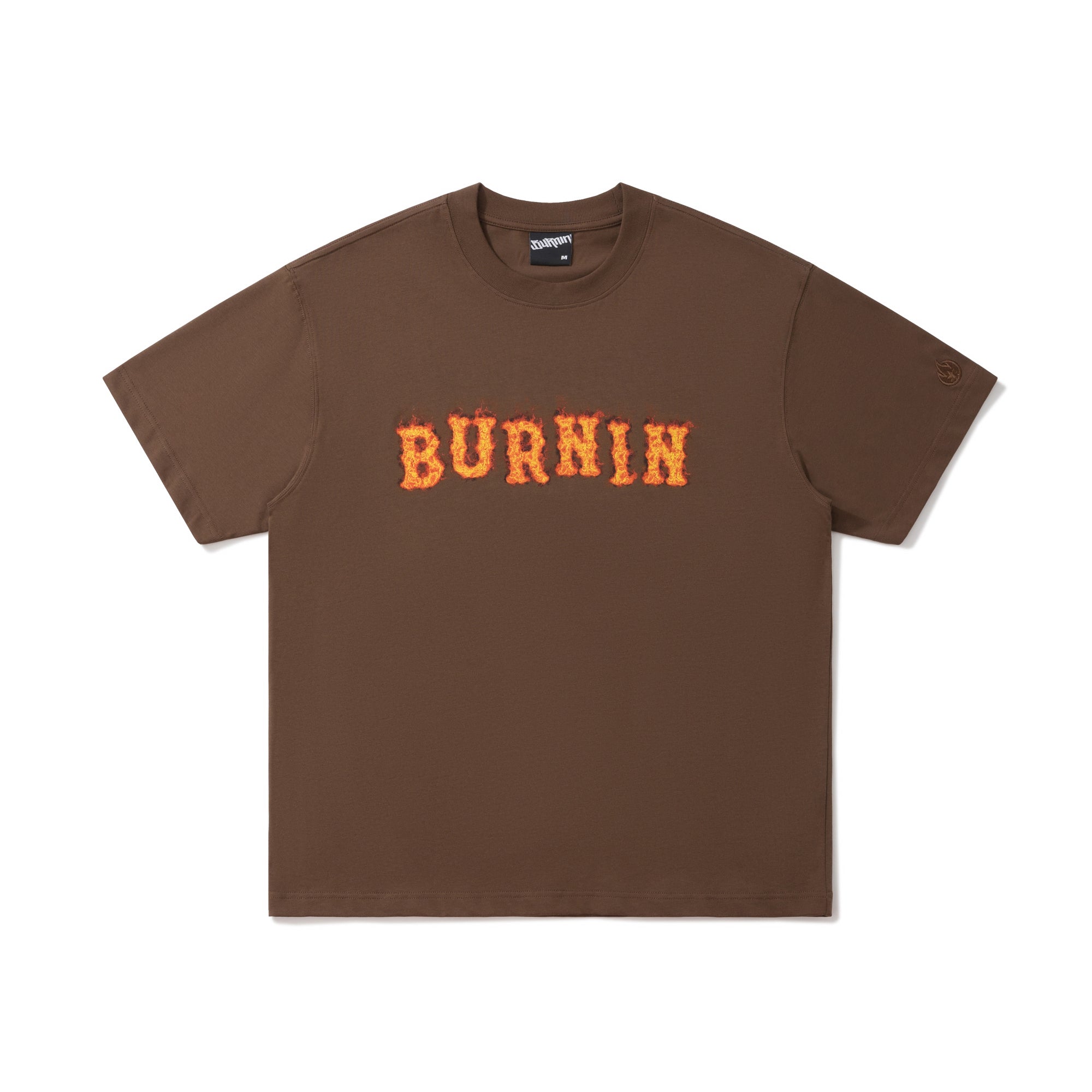 BURNIN*Spark Flame Lava Letter Print Short Sleeve T-shirt - PSYLOS 1, BURNIN*Spark Flame Lava Letter Print Short Sleeve T-shirt, T-Shirt, Burnin, PSYLOS 1