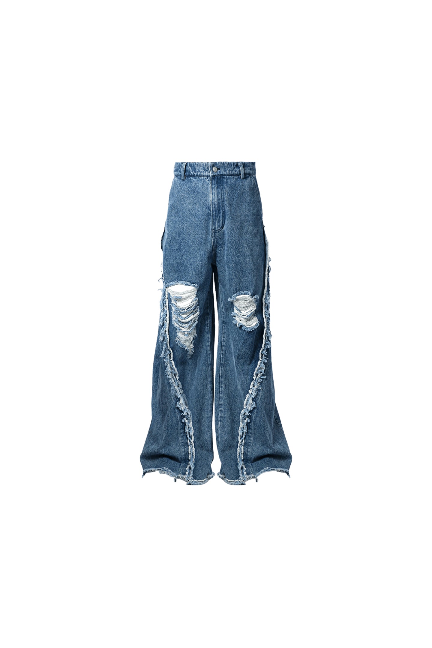 RELABEL丨Segmented Washed Denim Jeans - PSYLOS 1, RELABEL丨Segmented Washed Denim Jeans, Pants, RELABEL, PSYLOS 1