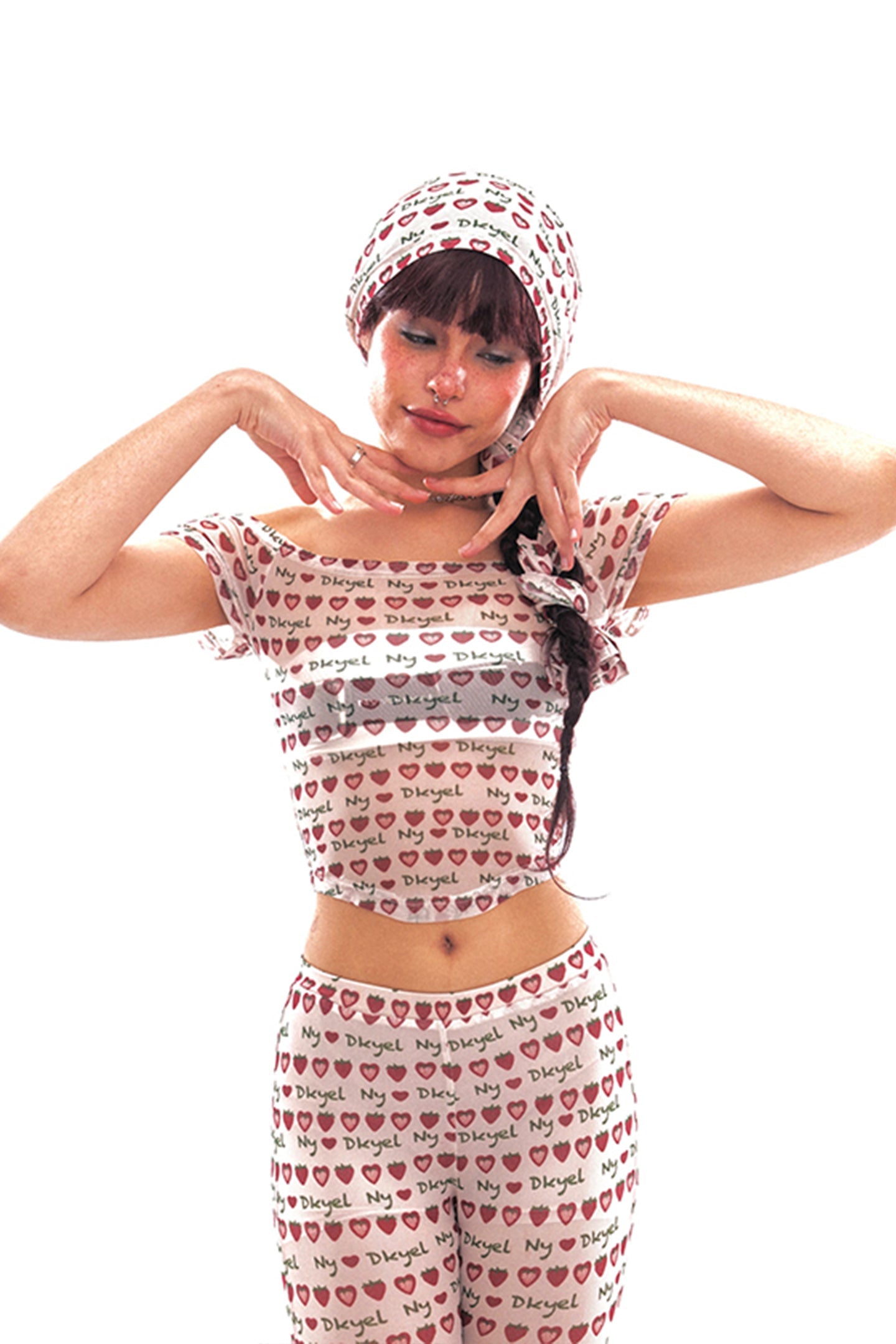 Strawberry Jam Mesh Scarf - PSYLOS 1, Strawberry Jam Mesh Scarf, Scarf, NyDkyel, PSYLOS 1