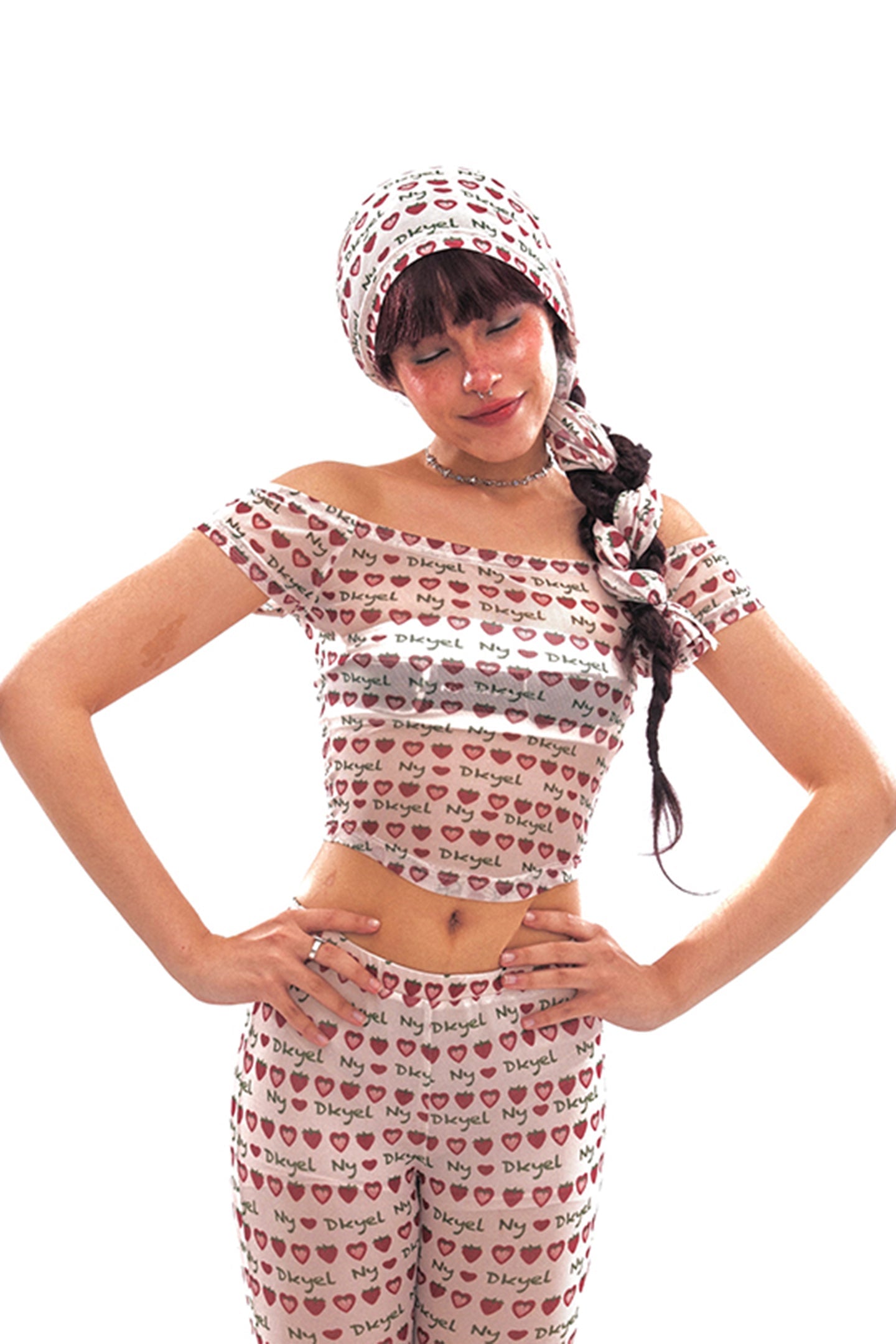 Strawberry Jam Mesh Scarf - PSYLOS 1, Strawberry Jam Mesh Scarf, Scarf, NyDkyel, PSYLOS 1