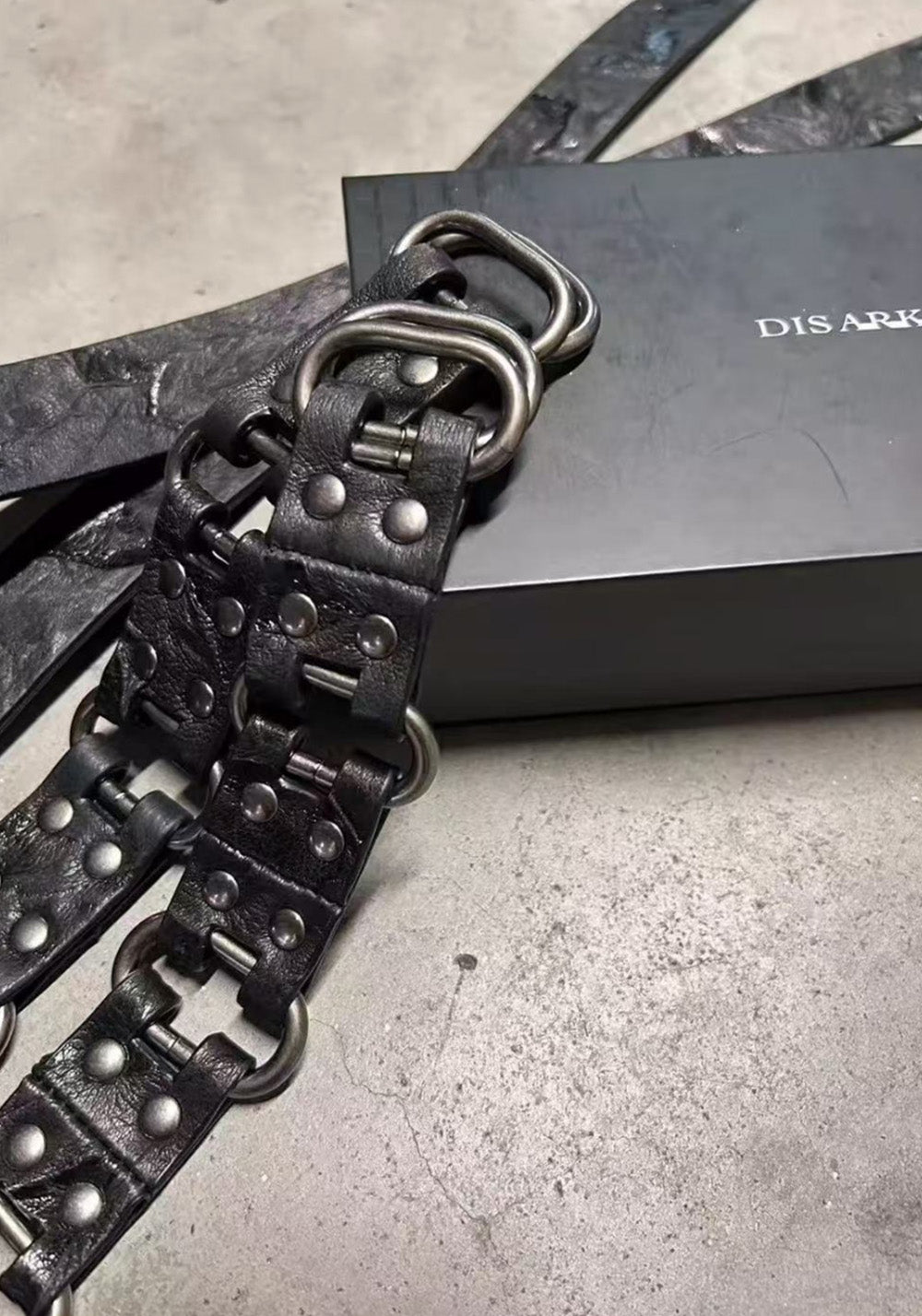 Disark│Crinkled Textured Sheepskin Belt - PSYLOS 1, Disark│Crinkled Textured Sheepskin Belt, Belt, Disark, PSYLOS 1