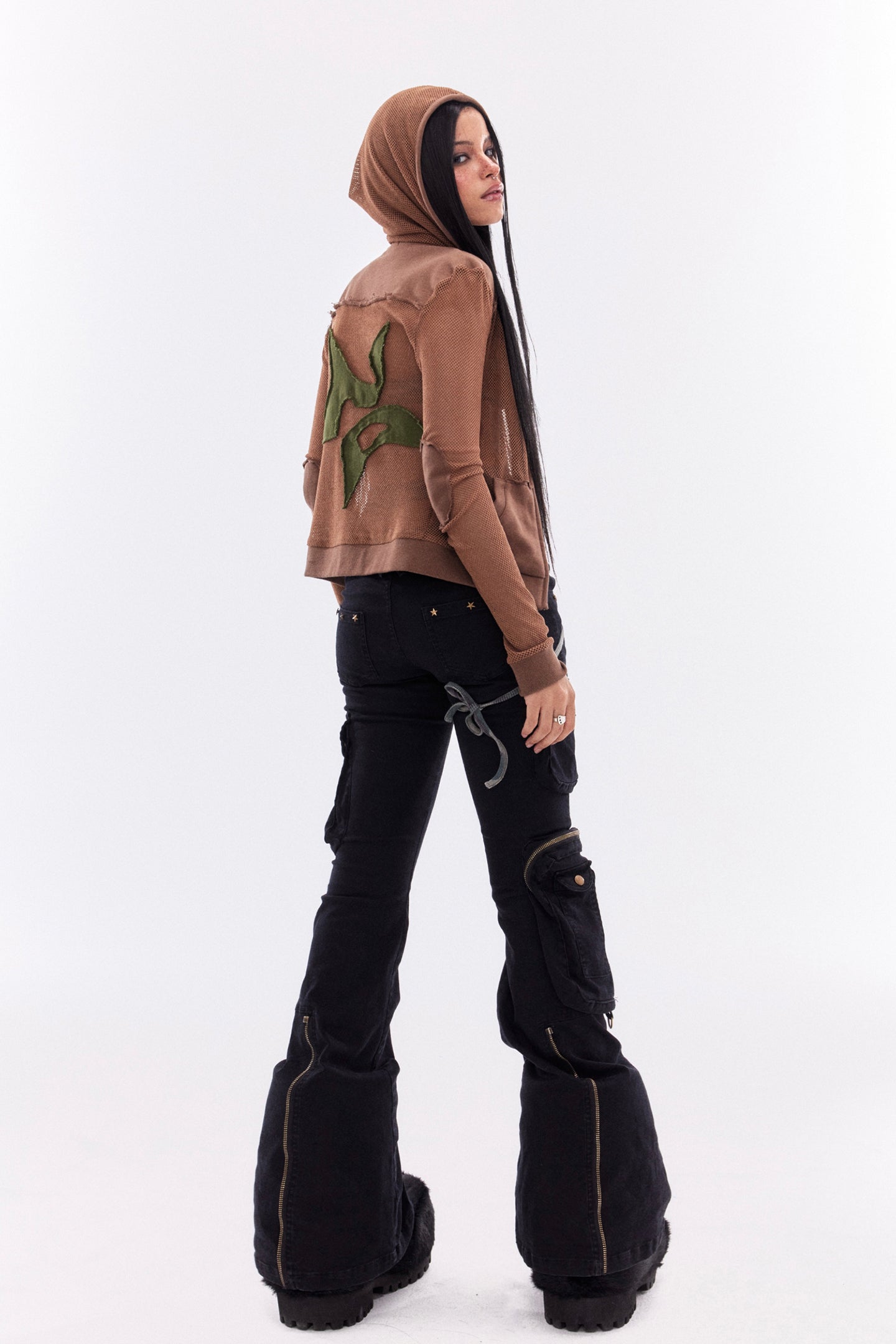 Star Patch Mesh Sweatshirt Jacket - PSYLOS 1, Star Patch Mesh Sweatshirt Jacket, Coat, NyDkyel, PSYLOS 1