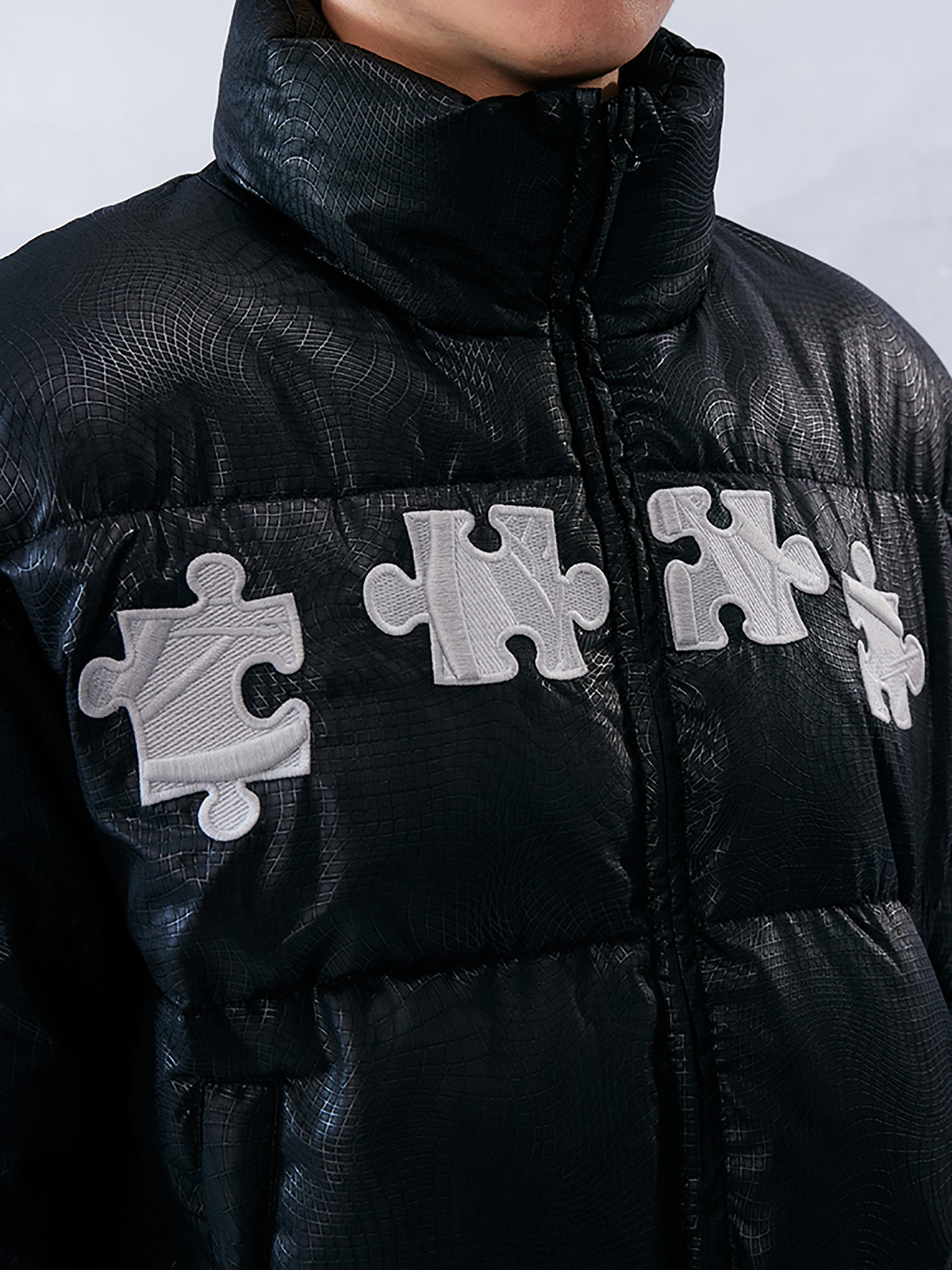 YADcrew | 3D Geometric Embroidery Down Jacket - PSYLOS 1, YADcrew | 3D Geometric Embroidery Down Jacket, Down Jacket, YADcrew•JAPAN, PSYLOS 1