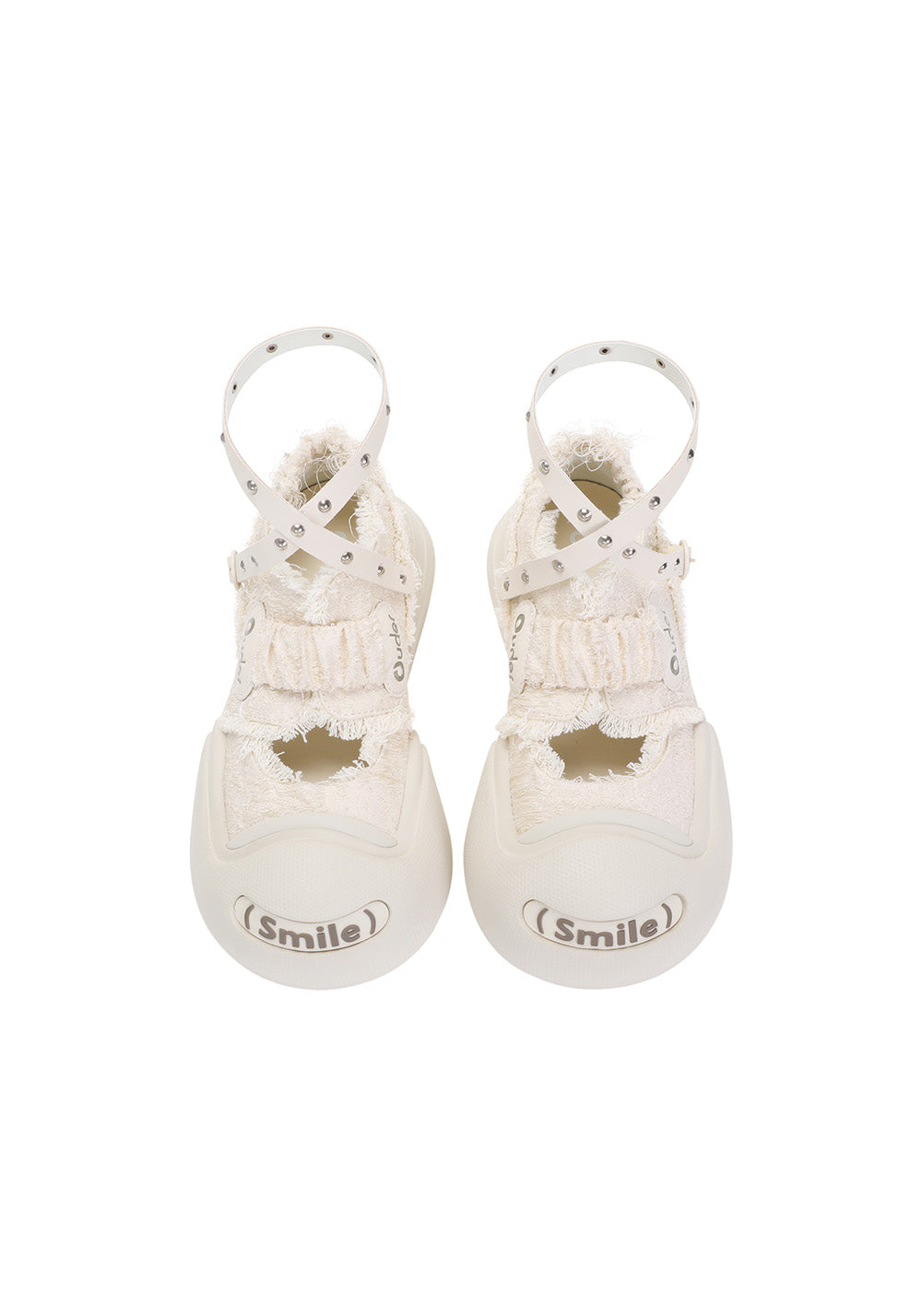 OUDER丨Smile Phantom Canvas Mary Jane Shoes-White - PSYLOS 1, OUDER丨Smile Phantom Canvas Mary Jane Shoes-White, Sandals, OUDER, PSYLOS 1