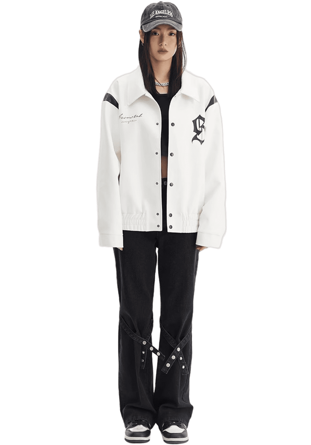 Straight High Street Lace Up Jeans - PSYLOS 1, Straight High Street Lace Up Jeans, Pants, iconslab, PSYLOS 1