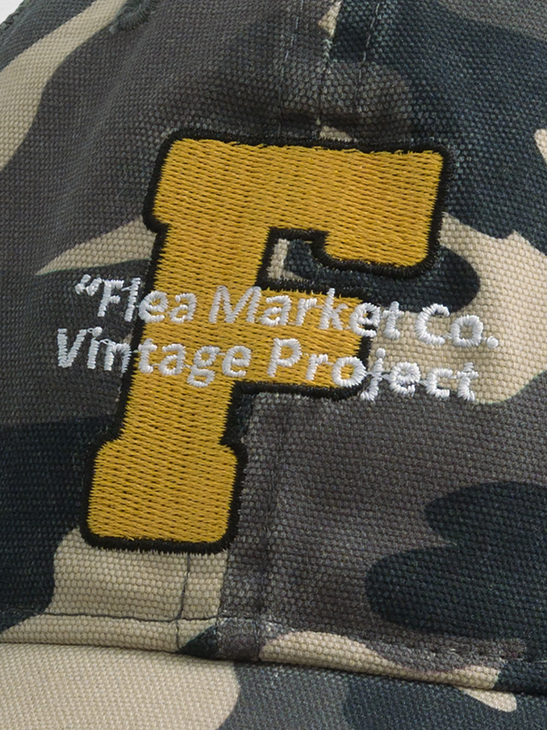 FLEAMARKET | Camo "F" Curve Brim Trucker Hat - PSYLOS 1, FLEAMARKET | Camo "F" Curve Brim Trucker Hat, Hats, FLEAMARKET, PSYLOS 1