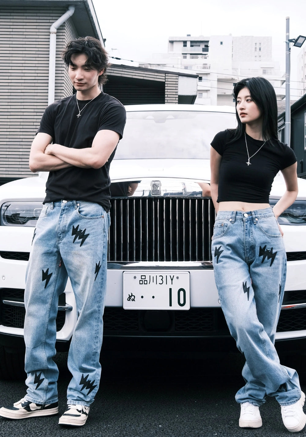 AMEXNOCAP丨Black Lightning Washed Jeans - PSYLOS 1, AMEXNOCAP丨Black Lightning Washed Jeans, Jeans, AMEXNOCAP, PSYLOS 1