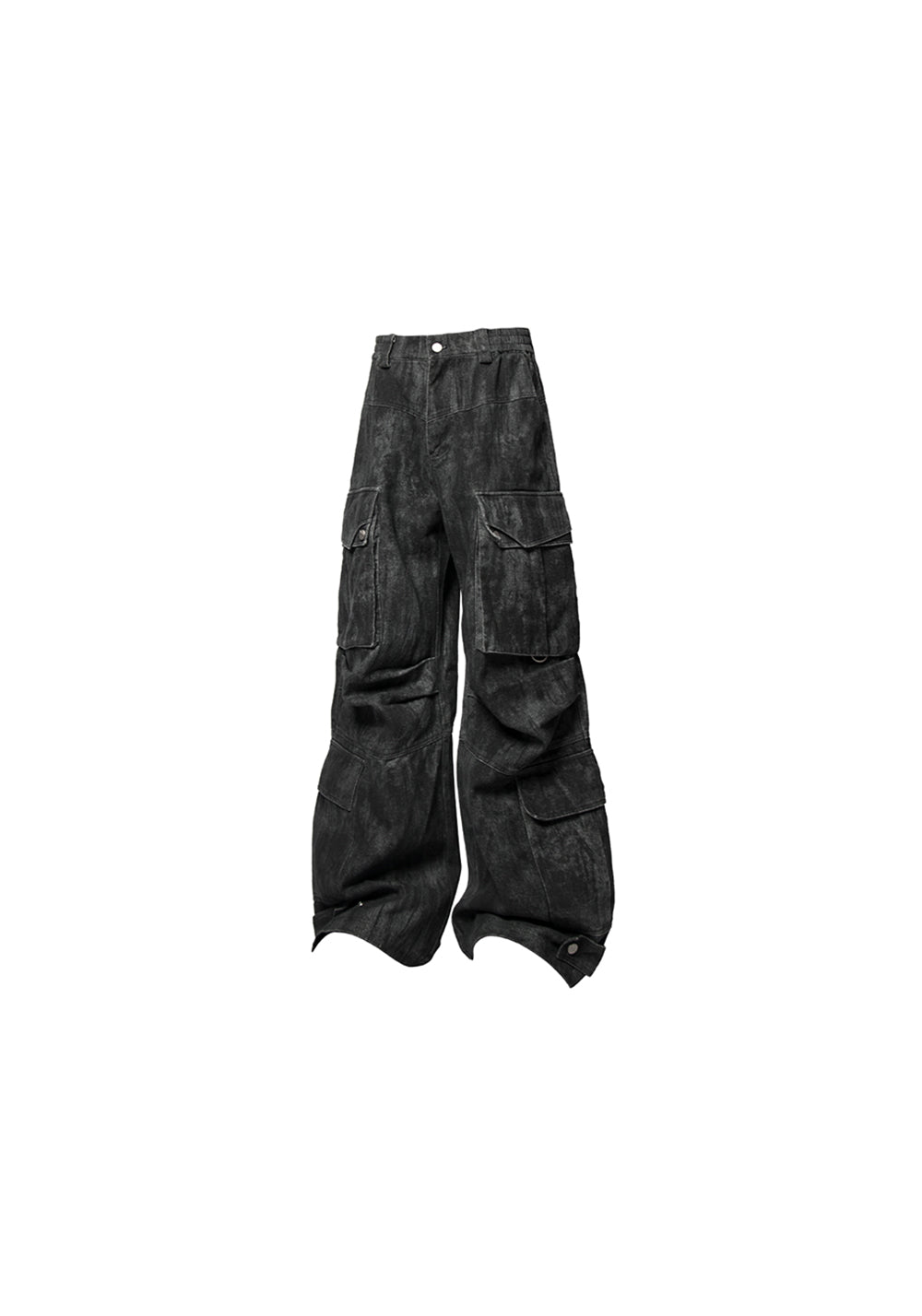 RELABEL丨Washed Multi-Pocket Gunmetal Pants - PSYLOS 1, RELABEL丨Washed Multi-Pocket Gunmetal Pants, Pants, RELABEL, PSYLOS 1